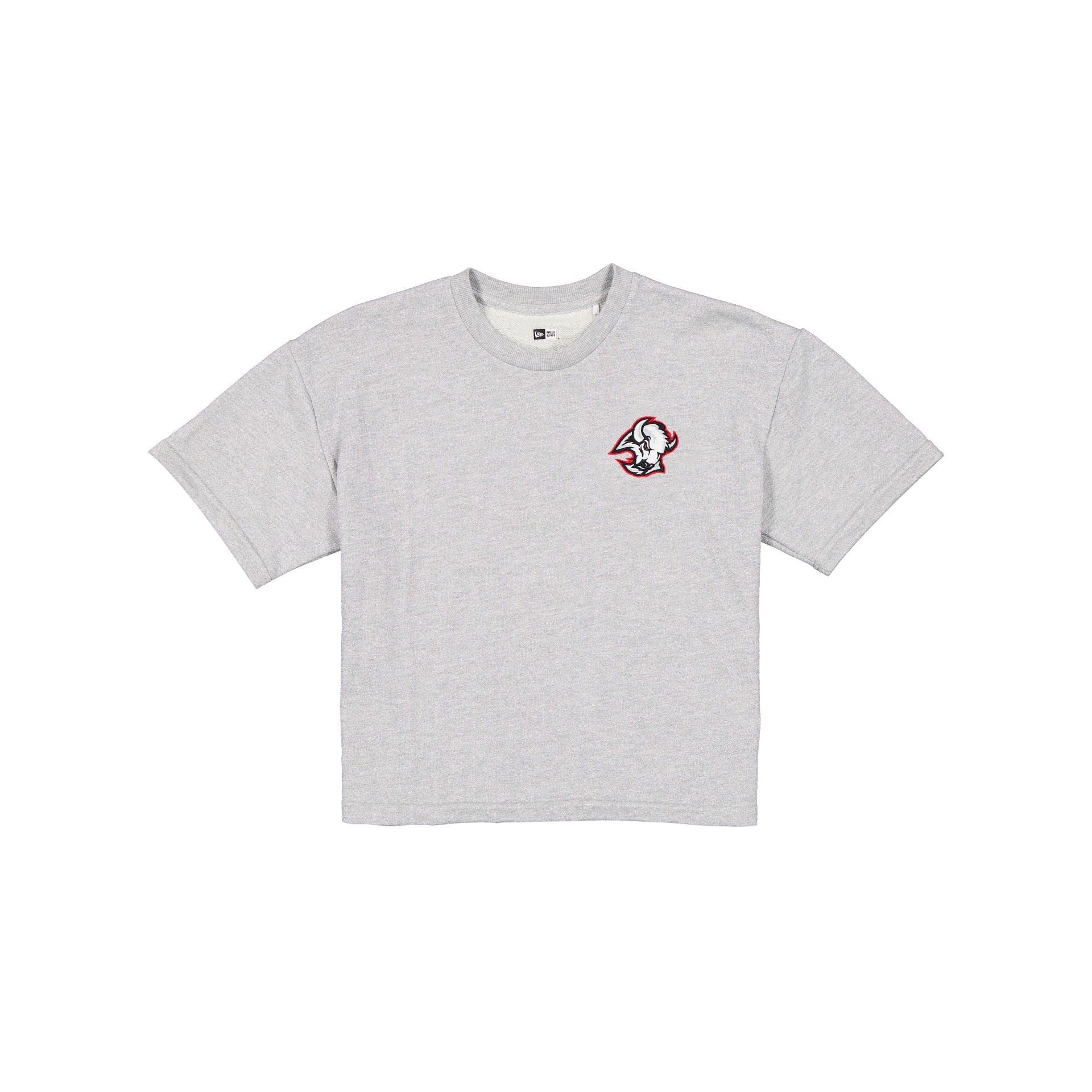 Buffalo Sabres Glam Game Women's Cropped Heather Gray T-Shirt