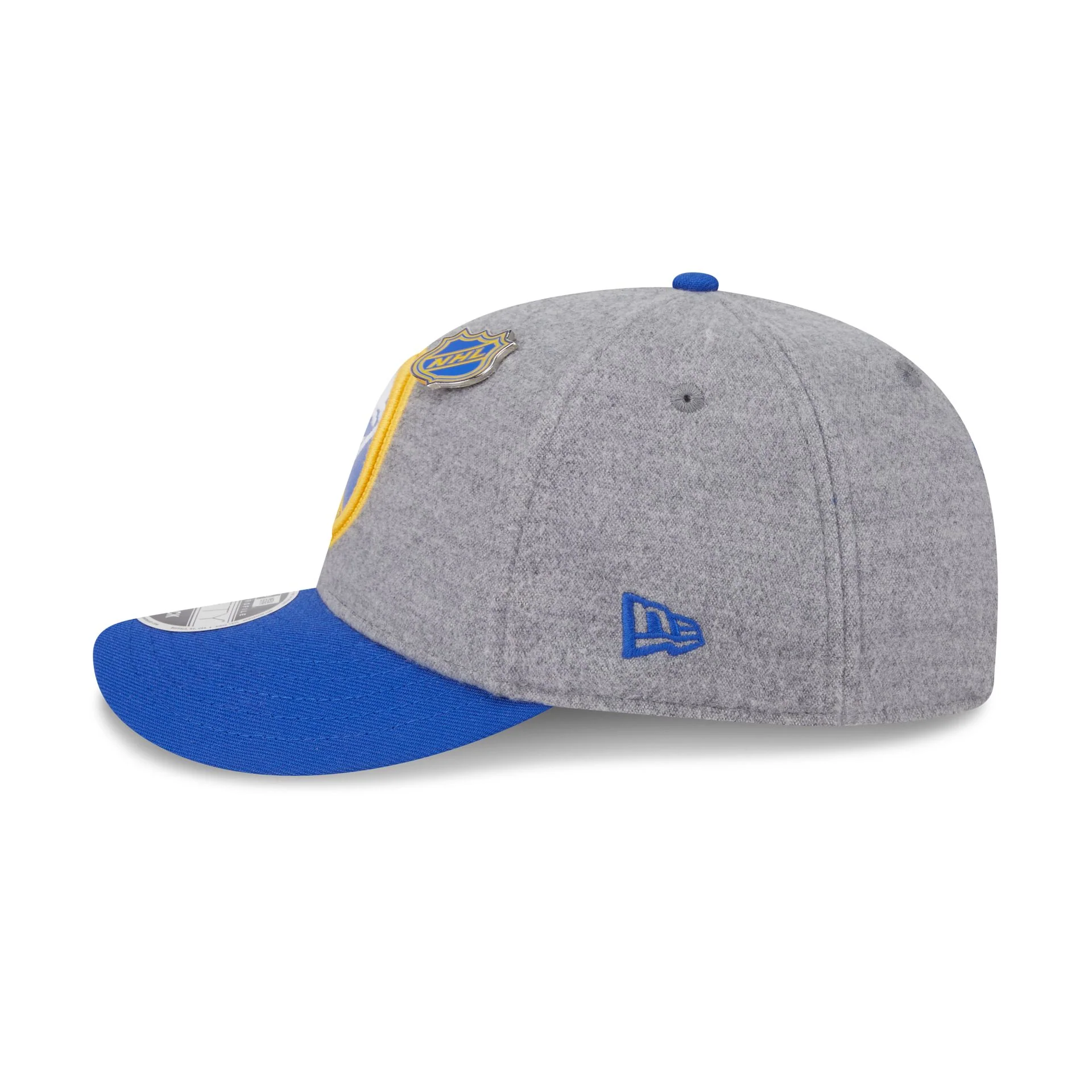 Buffalo Sabres Heather Gray Wool Low Profile 9FIFTY Snapback Hat - Image 5