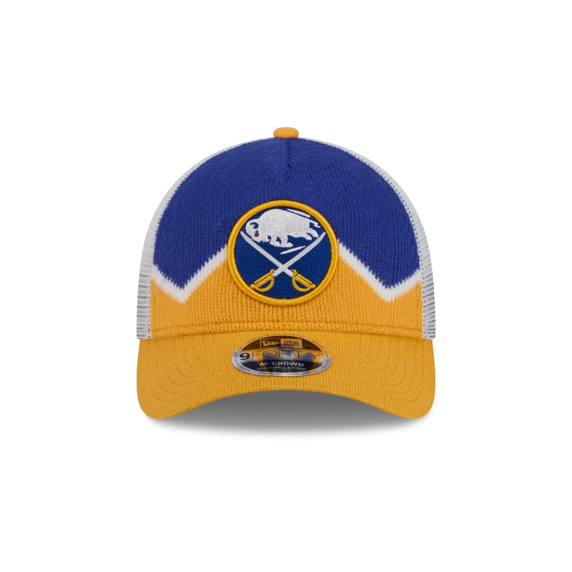Buffalo Sabres Sock 9FORTY M-Crown A-Frame Trucker Hat - Image 2