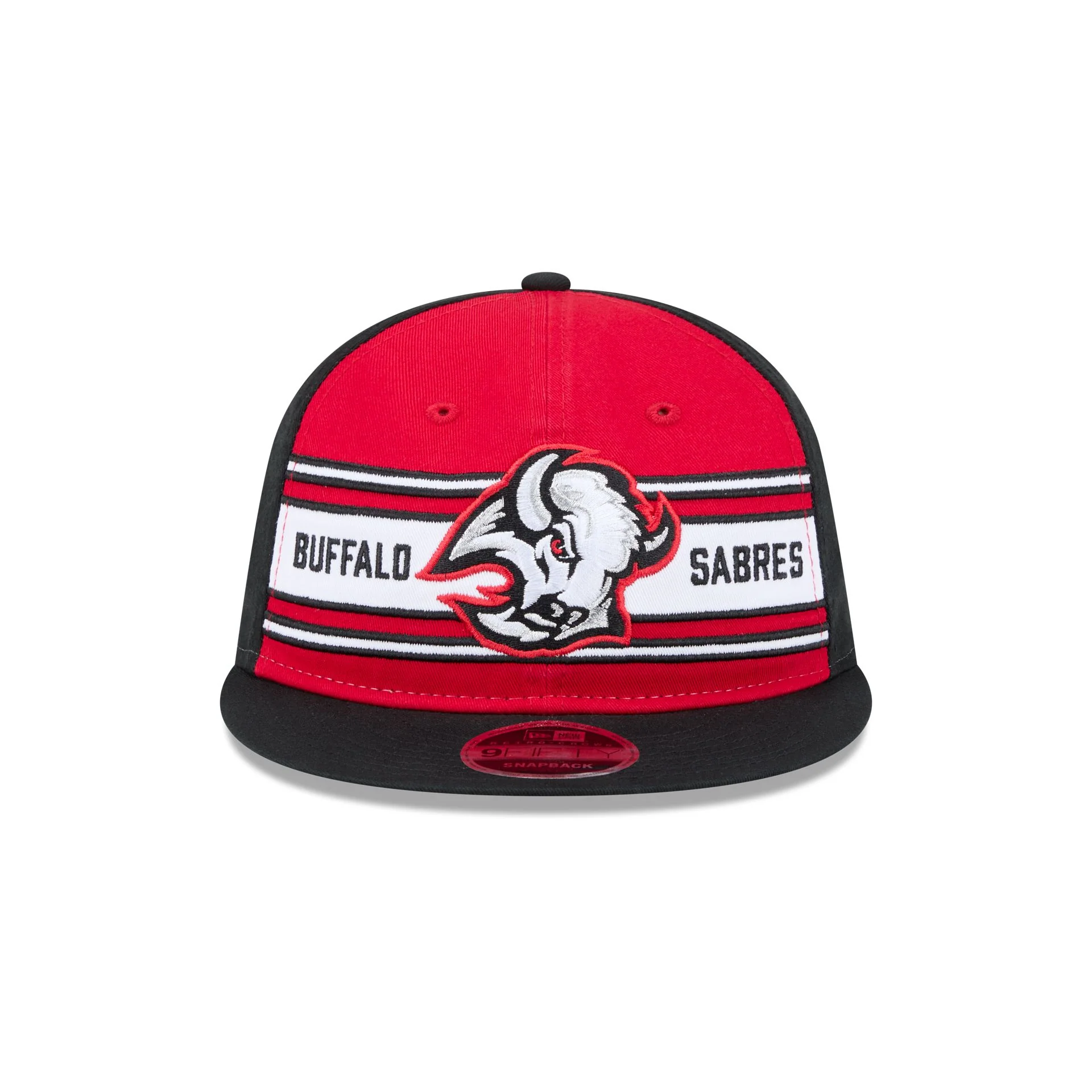 Buffalo Sabres Team Stripes Retro Crown 9FIFTY Snapback Hat - Image 2