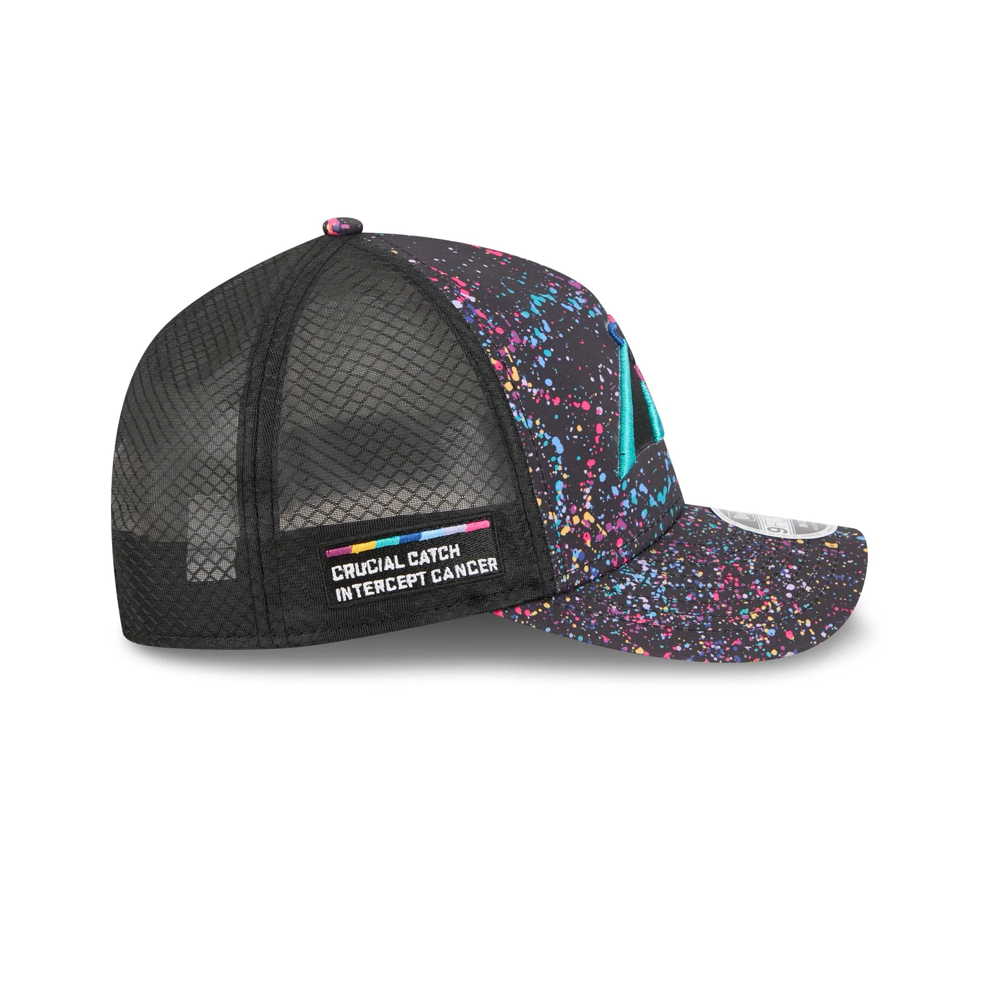 Carolina Panthers 2025 Crucial Catch 9FORTY M-Crown A-Frame Trucker Hat - Image 4