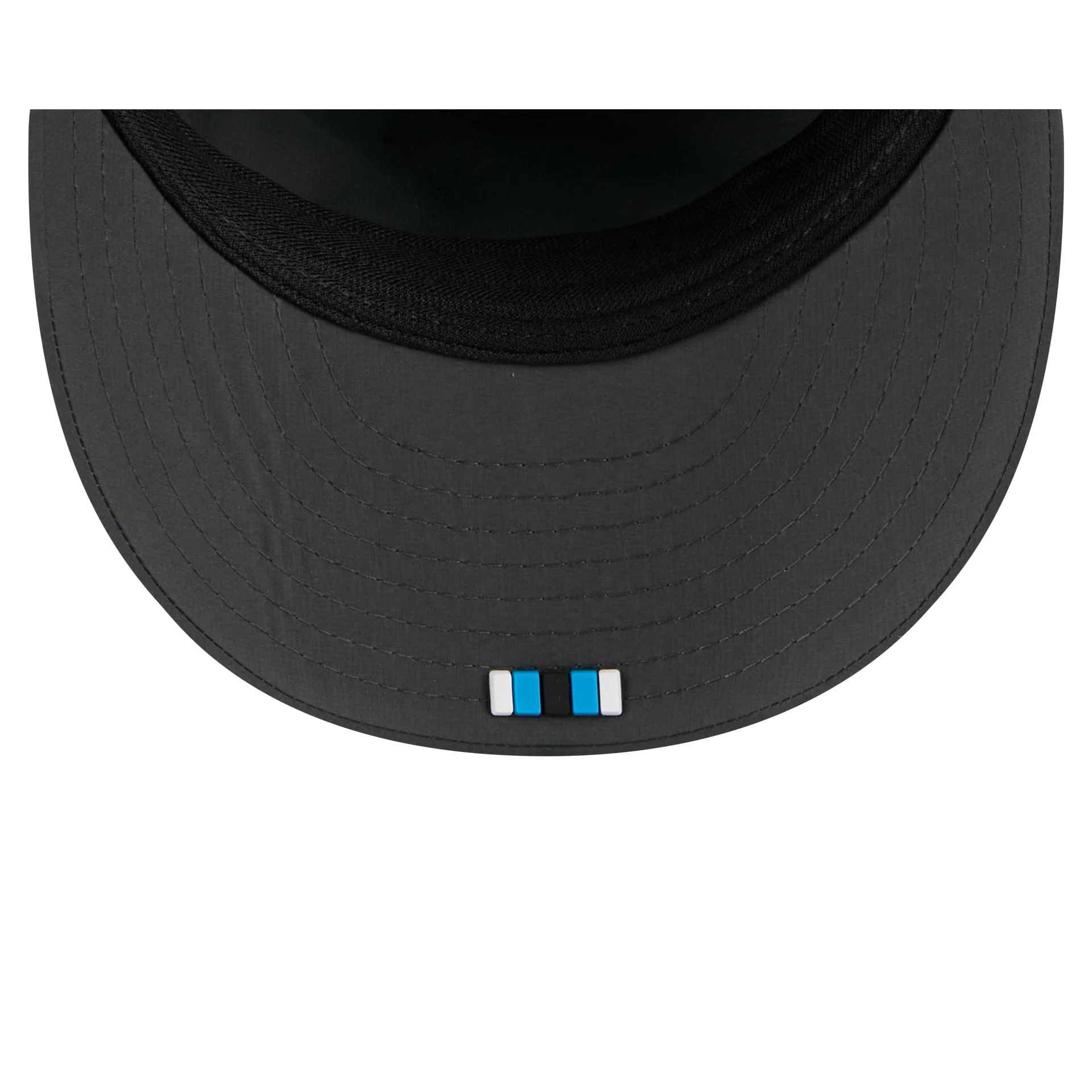 Carolina Panthers 2025 Sideline Cold Weather Steel Clouds Retro Crown 59FIFTY A-Frame Fitted Hat - Image 13