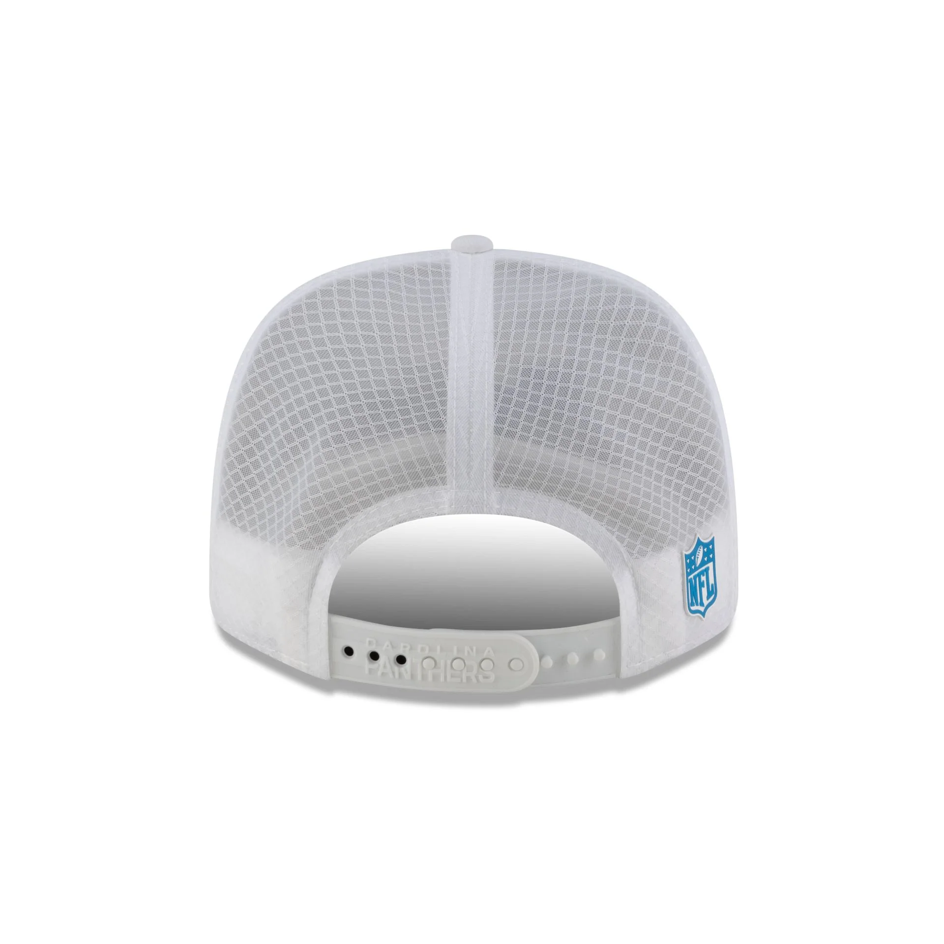 Carolina Panthers 2025 Sideline Hot Weather White 9SEVENTY Trucker Hat - Image 6