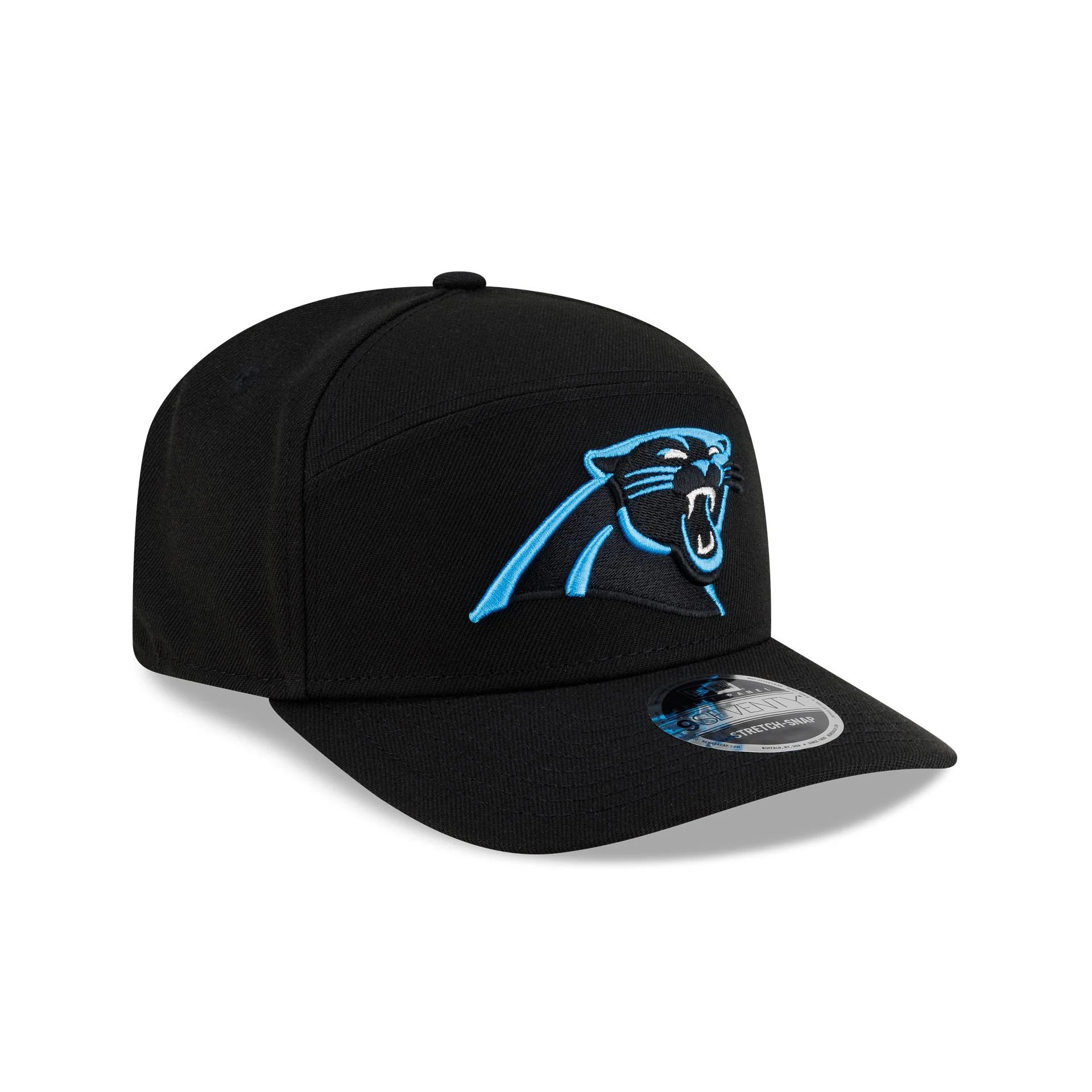 Carolina Panthers Poly Split Panel 9SEVENTY Stretch-Snap Hat - Image 3