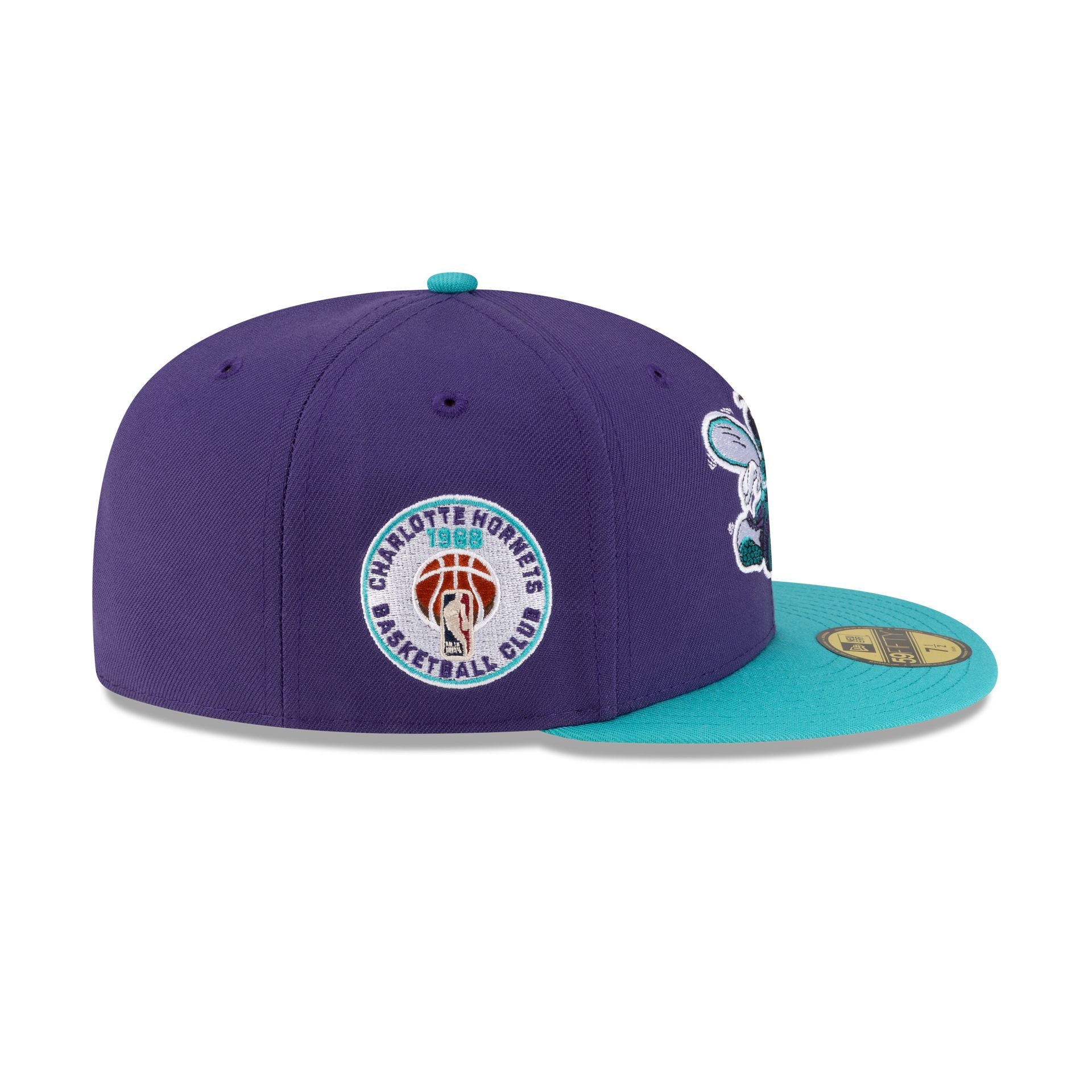 Charlotte Hornets 1988-2002 Hardwood Classics Express 59FIFTY Fitted Hat - Image 4
