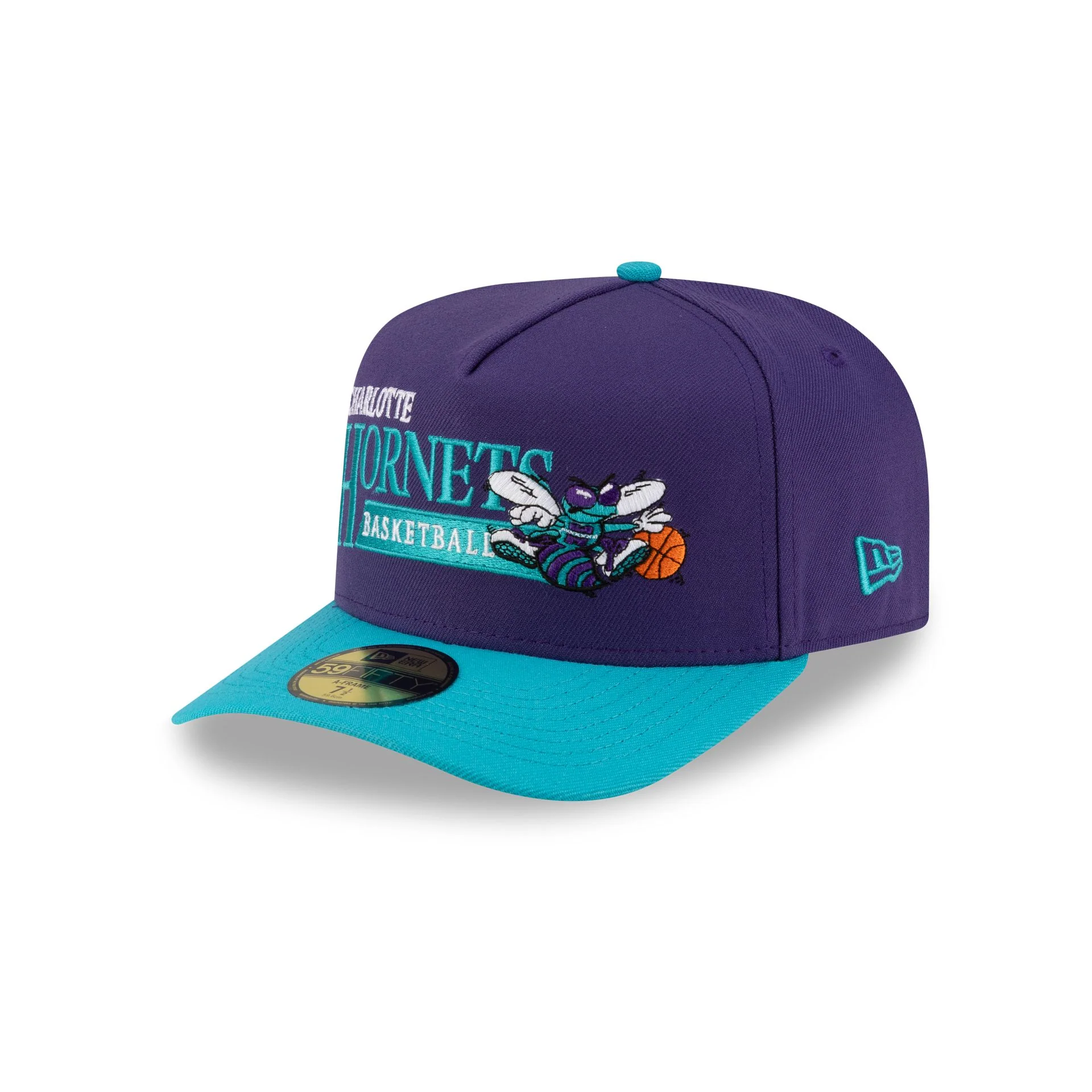 Charlotte Hornets 1988-2002 Hardwood Classics Liner 59FIFTY A-Frame Fitted Hat - Image 3