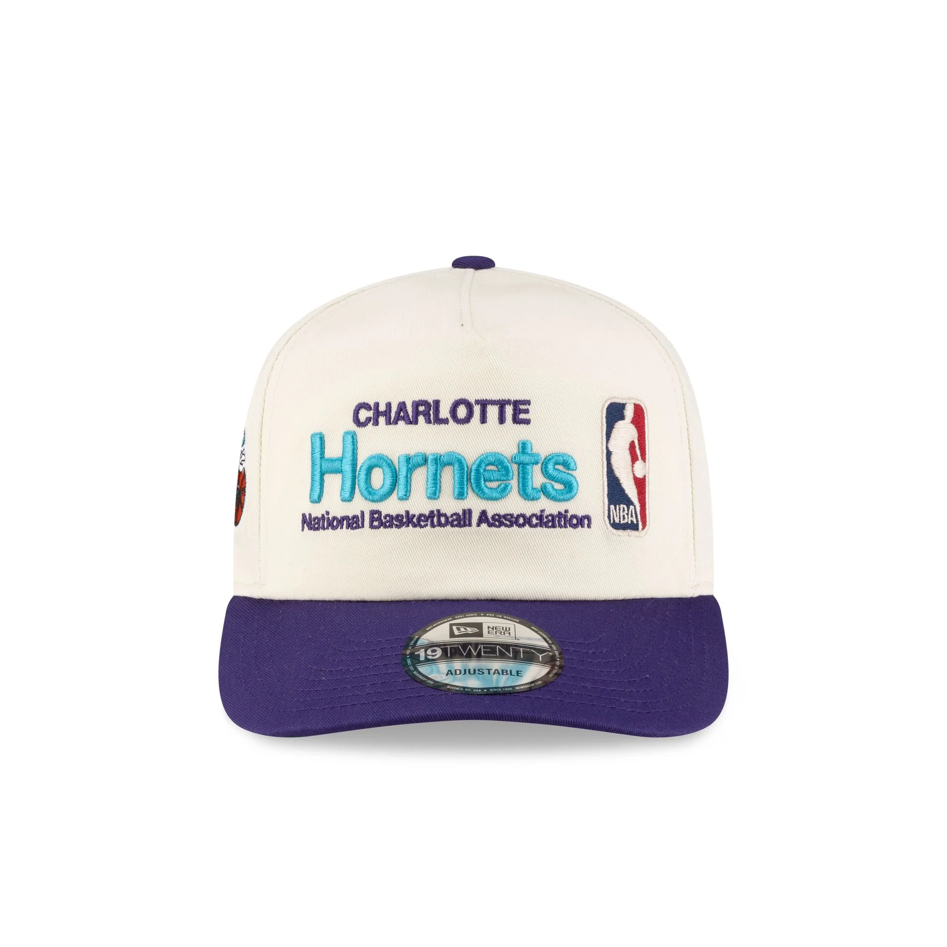 Charlotte Hornets 1988-2002 Hardwood Classics Sign Stack Chrome White 19TWENTY Adjustable Hat - Image 2