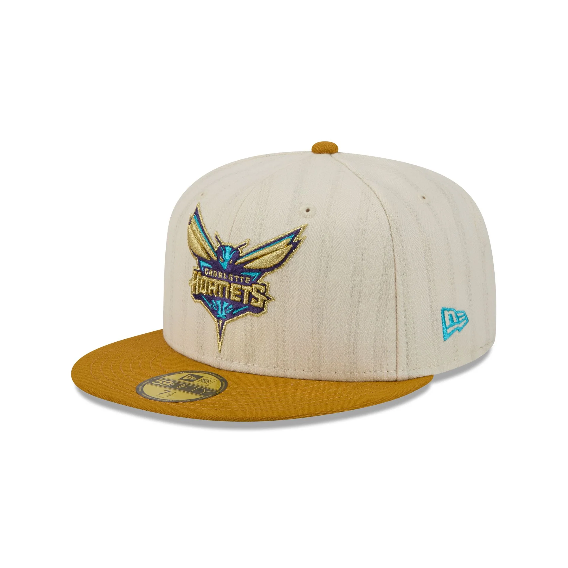 Charlotte Hornets Chrome Herringbone 59FIFTY Fitted Hat - Image 3