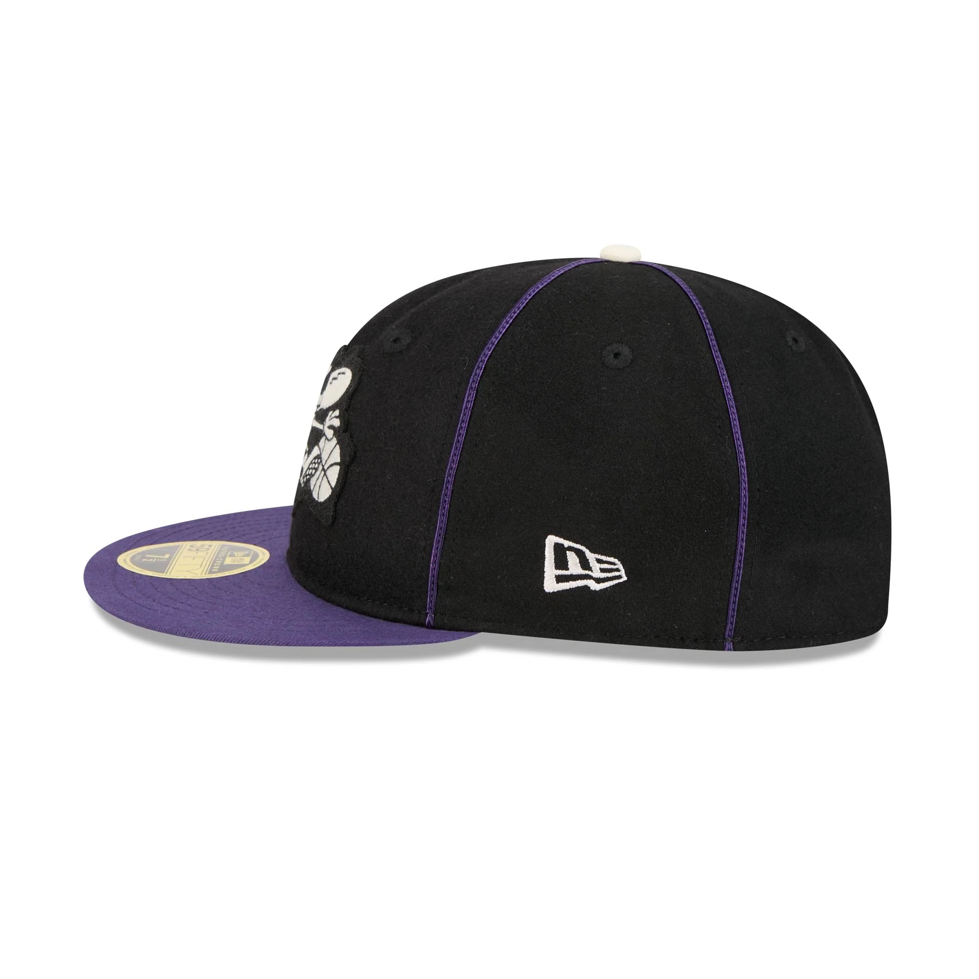 Charlotte Hornets Felt Logo Retro Crown 59FIFTY Fitted Hat - Image 5