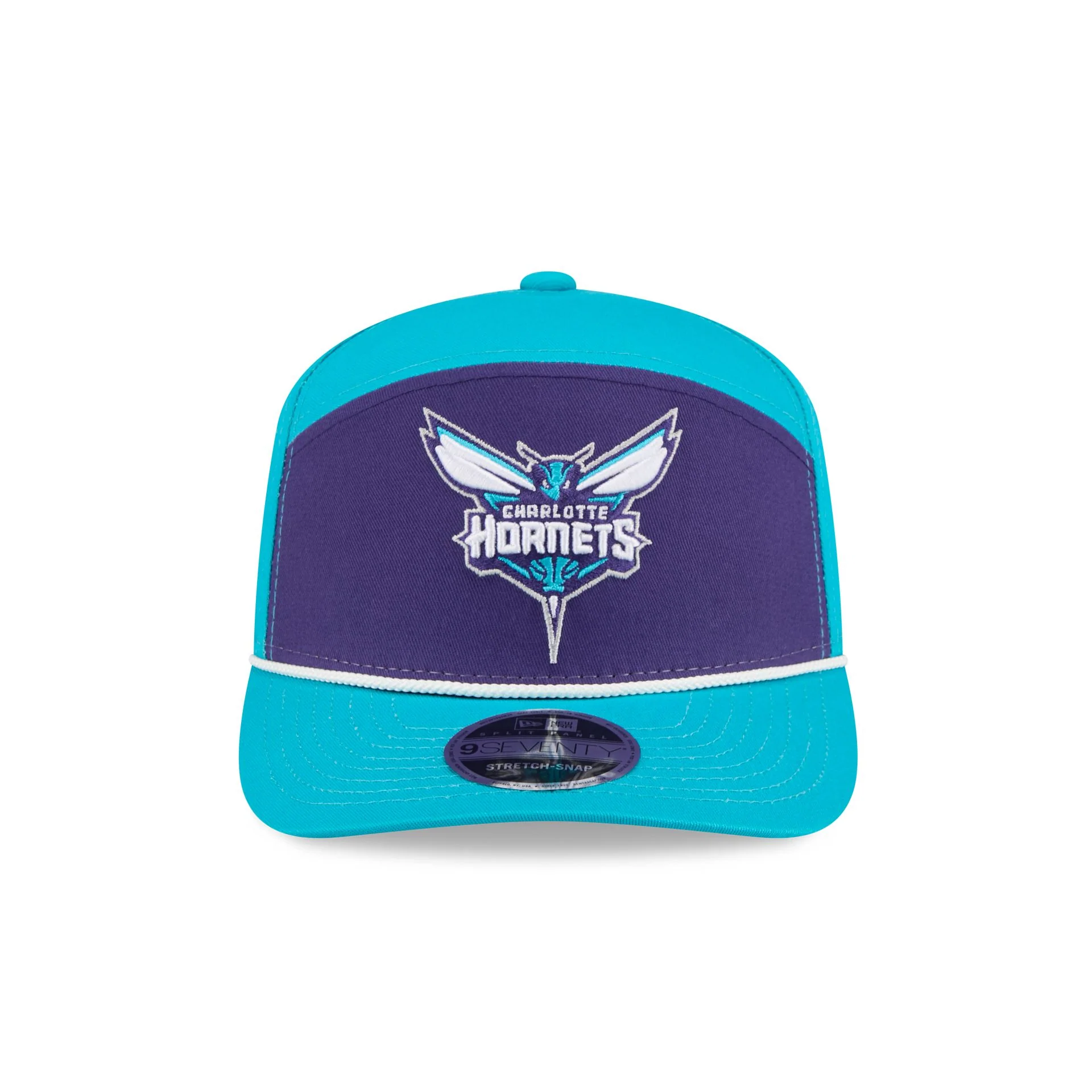 Charlotte Hornets Split Panel 9SEVENTY Stretch-Snap Hat - Image 2