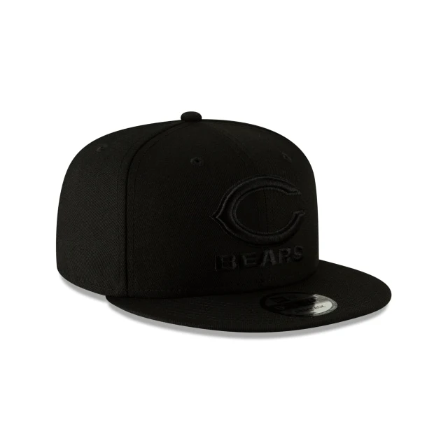 Chicago Bears Basic Black On Black 9FIFTY Snapback Hat - Image 4