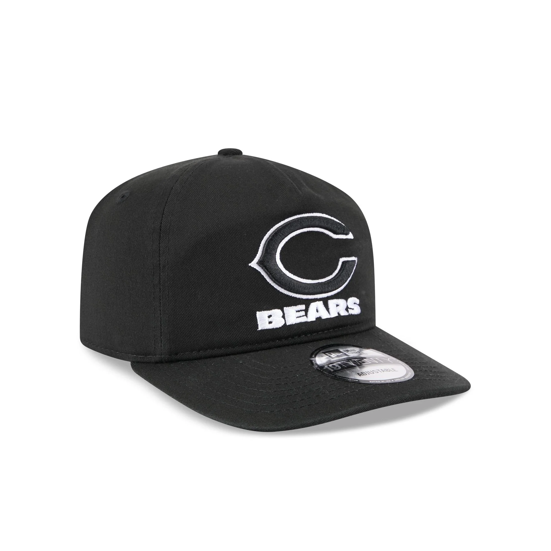 Chicago Bears Black and White 19TWENTY Snapback Hat - Image 3