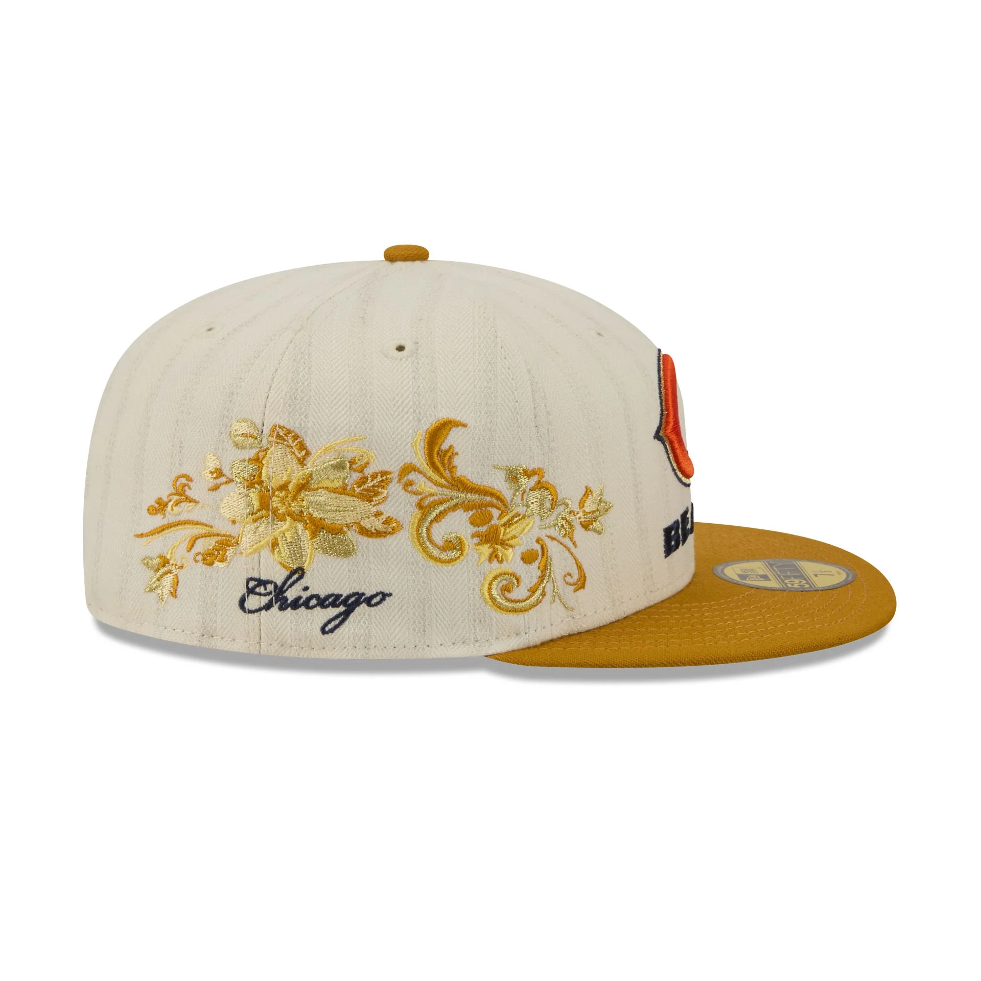 Chicago Bears Chrome Herringbone 59FIFTY Fitted Hat - Image 4