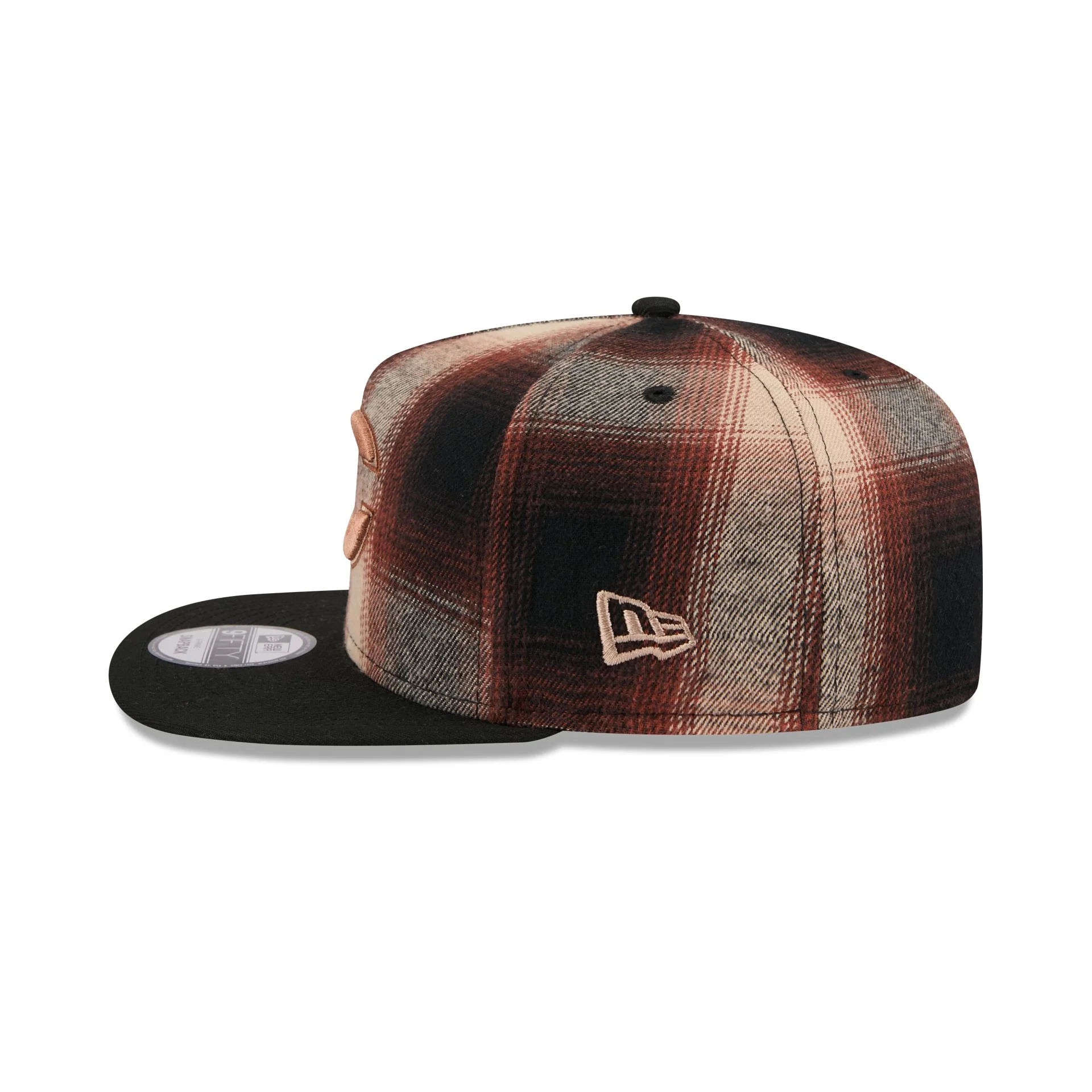 Chicago Bears Grunge Plaid 9FIFTY A-Frame Adjustable Hat - Image 4