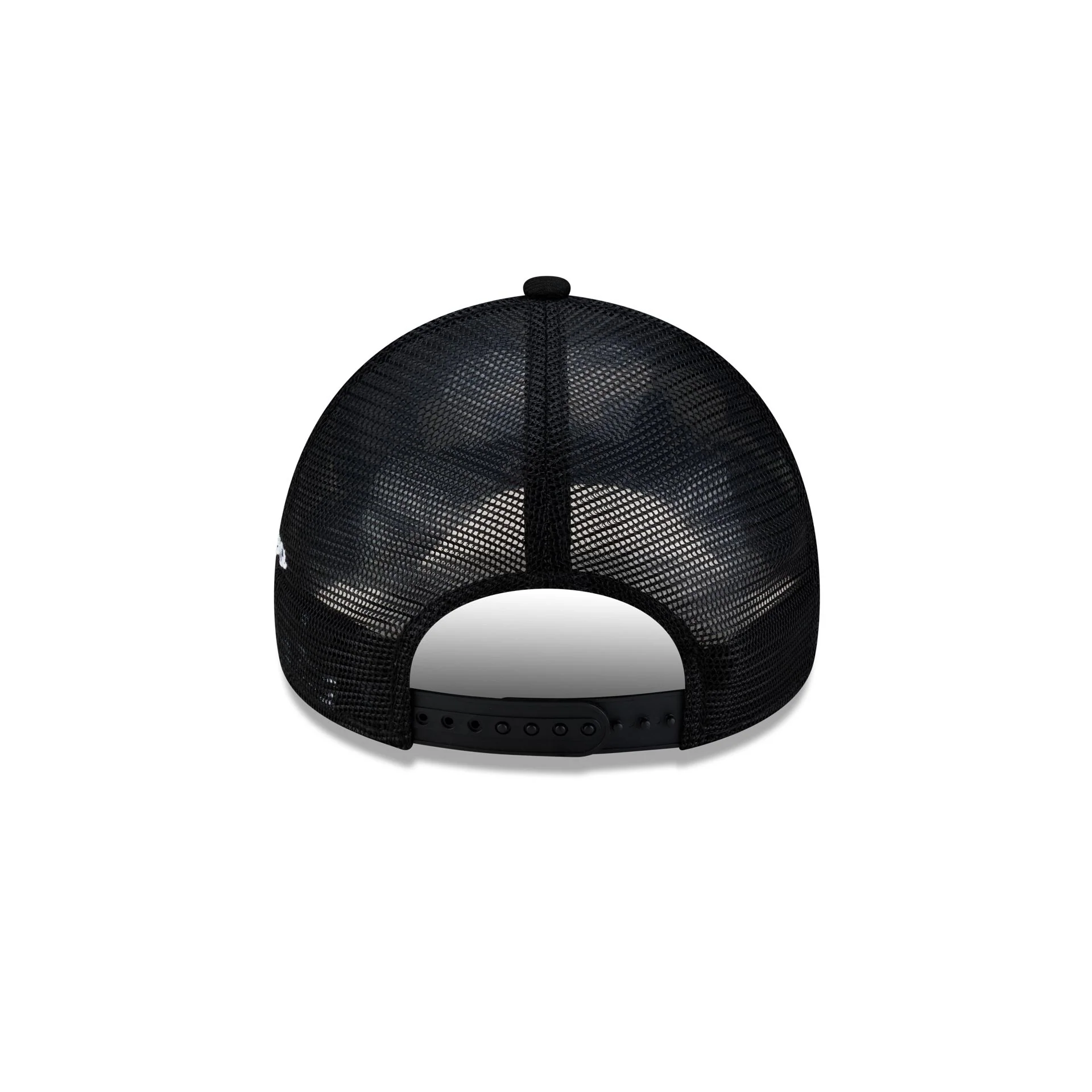 Chicago Bears Side Script Black 9FORTY A-Frame Trucker Hat - Image 6