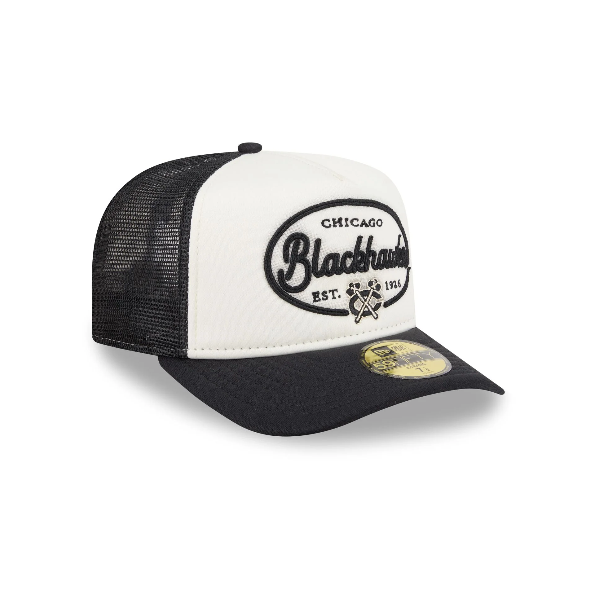 Chicago Blackhawks Chrome 59FIFTY Fitted Trucker Hat - Image 3