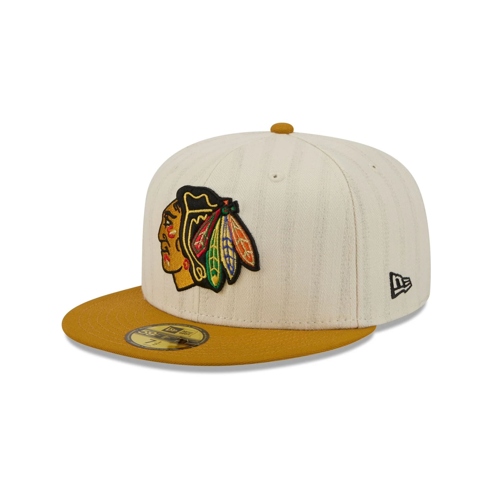 Chicago Blackhawks Chrome Herringbone 59FIFTY Fitted Hat - Image 3