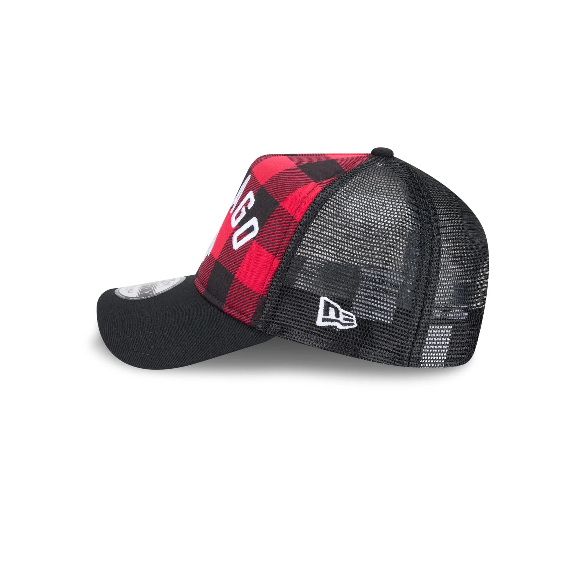 Chicago Blackhawks Evergreen Check 9FORTY A-Frame Trucker Hat - Image 4