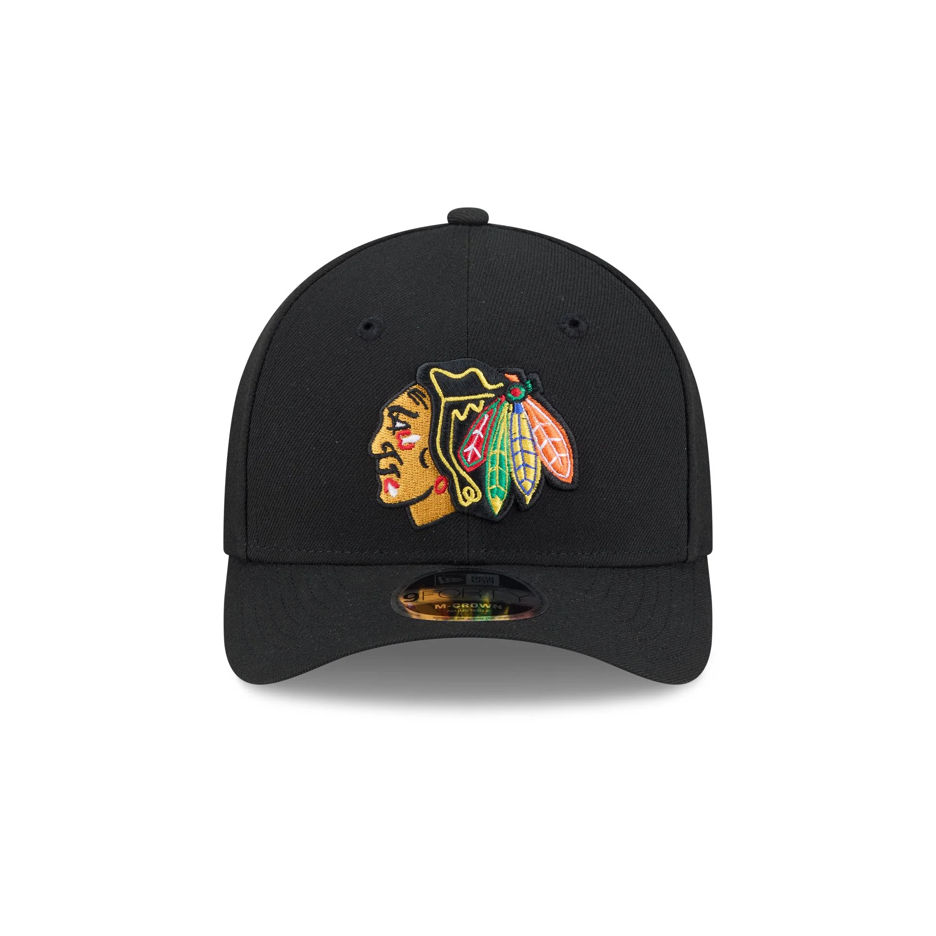 Chicago Blackhawks Team Black 9FORTY M-Crown Snapback Hat - Image 2