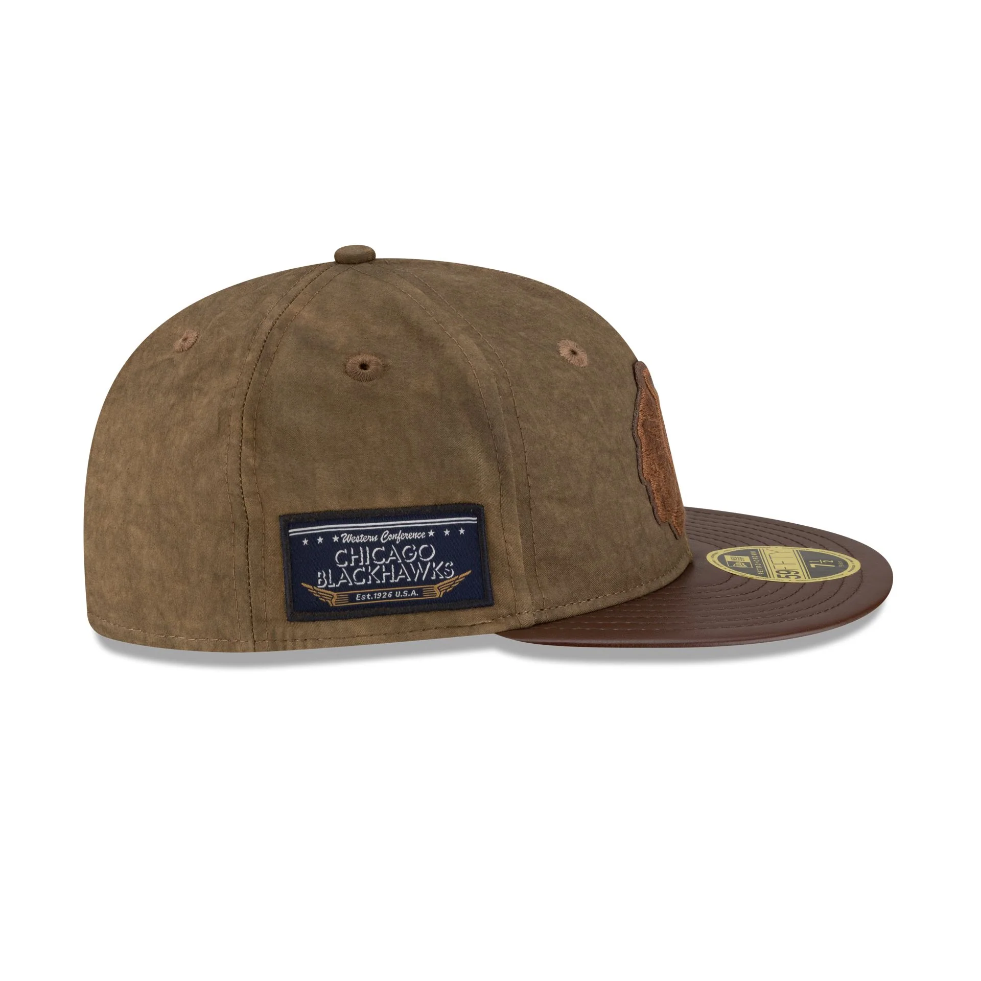 Chicago Blackhawks Utility Linen Retro Crown 59FIFTY Fitted Hat - Image 4