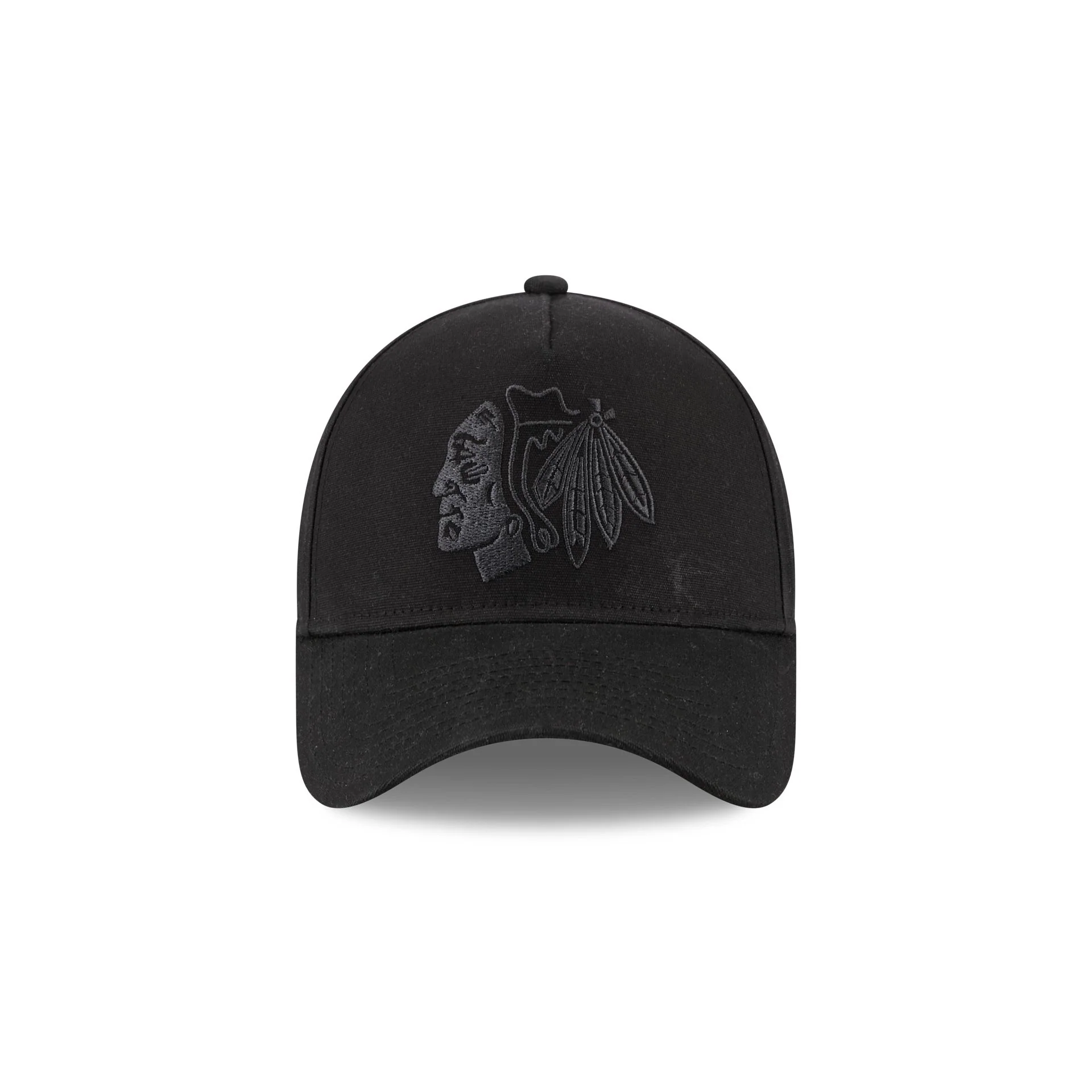 Chicago Blackhawks Waxed Canvas Black 59FORTY A-Frame Fitted Hat - Image 2