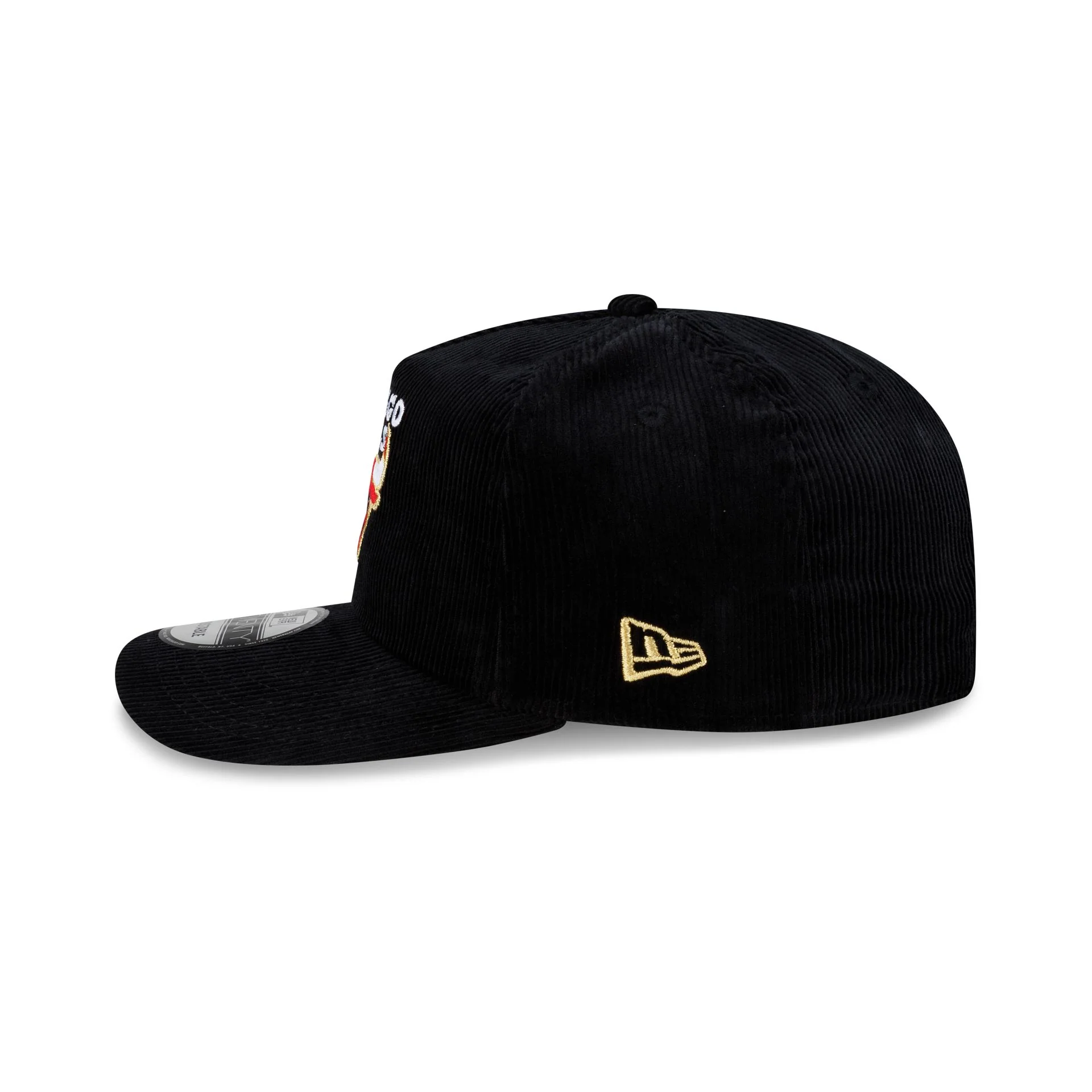 Chicago Bulls 1996 Finals Black & Gold Corduroy 19TWENTY Adjustable Hat - Image 5