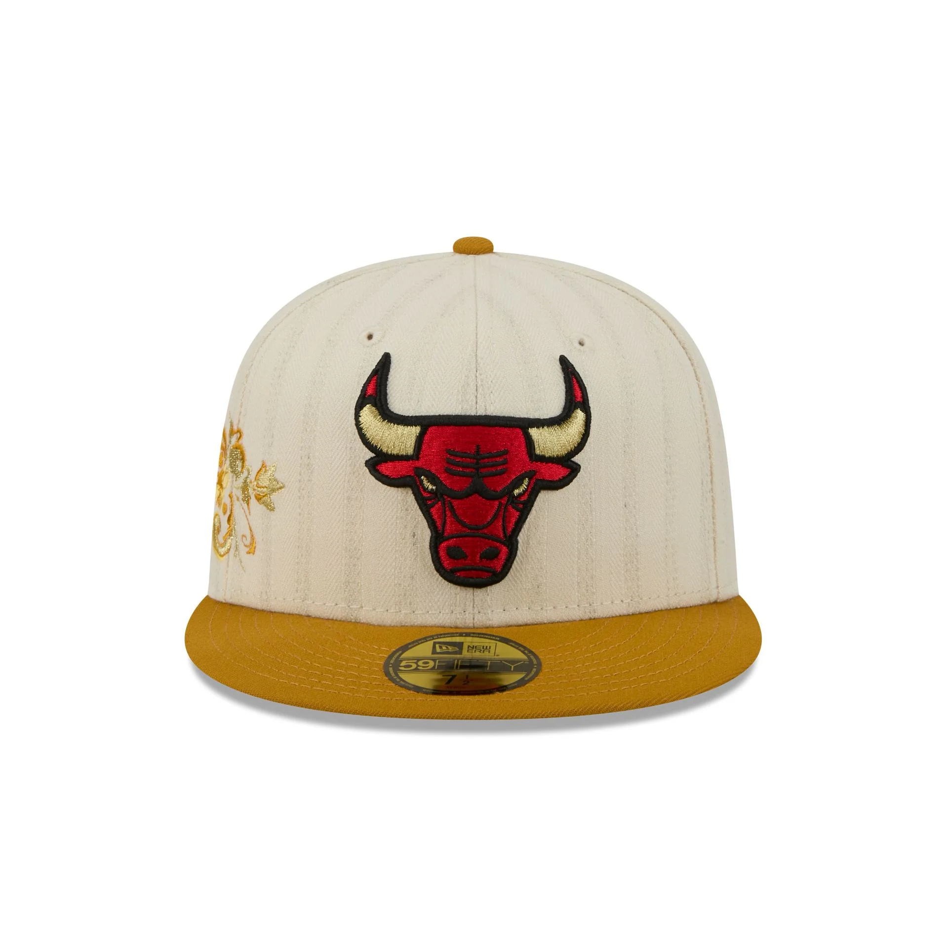Chicago Bulls Chrome Herringbone 59FIFTY Fitted Hat - Image 2
