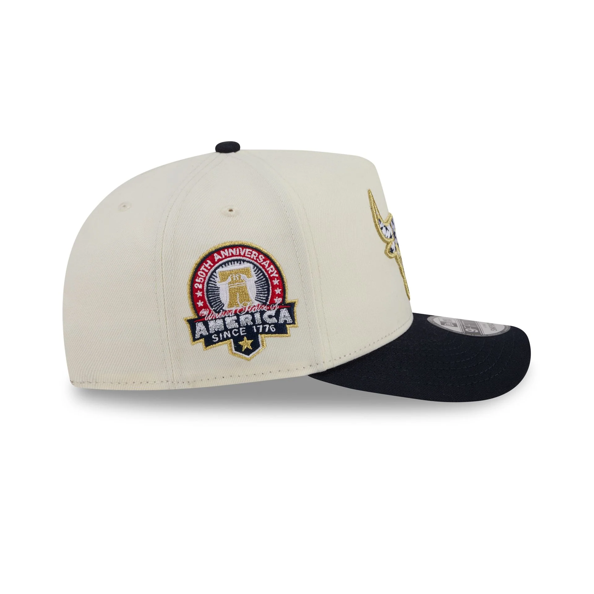 Chicago Bulls Chrome White Stars and Stripes 9FIFTY A-Frame Snapback Hat - Image 4