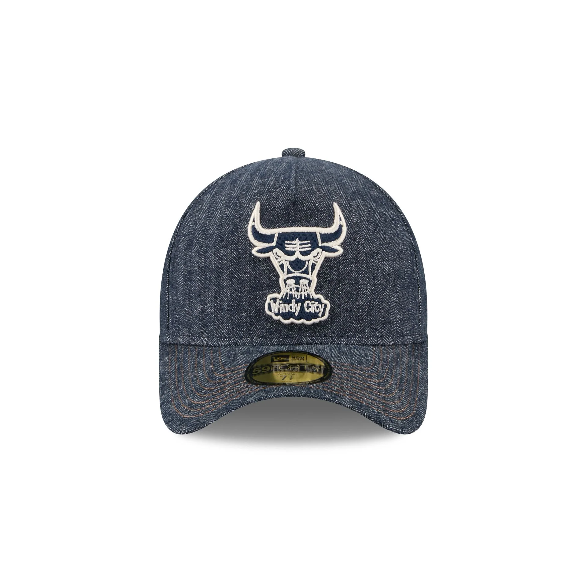 Chicago Bulls Denim 59FORTY A-Frame Fitted Hat - Image 2
