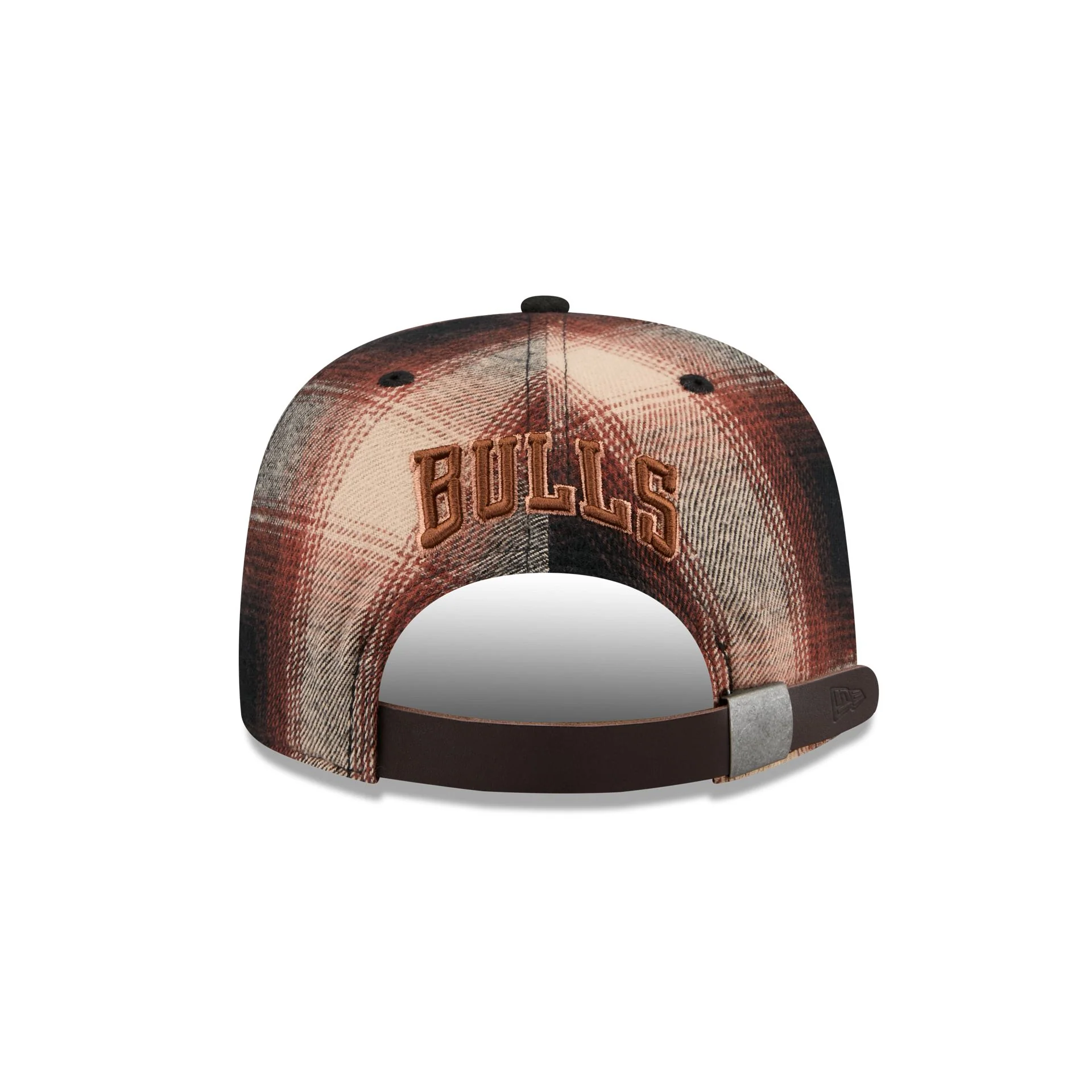Chicago Bulls Grunge Plaid 9FIFTY A-Frame Adjustable Hat - Image 6