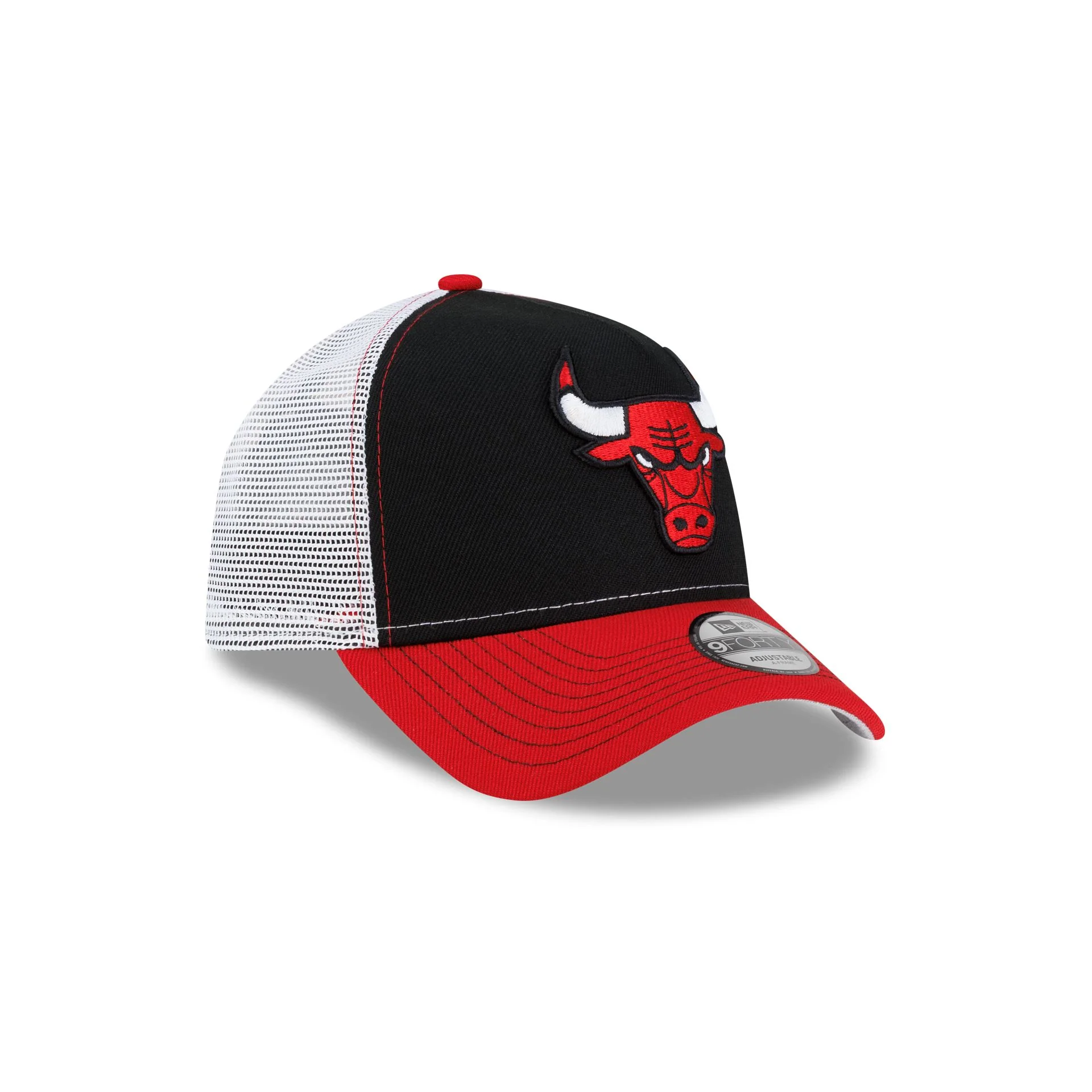 Chicago Bulls Hardwood Classics 2000s Contrast Stitch 9FORTY A-Frame Trucker Hat - Image 3