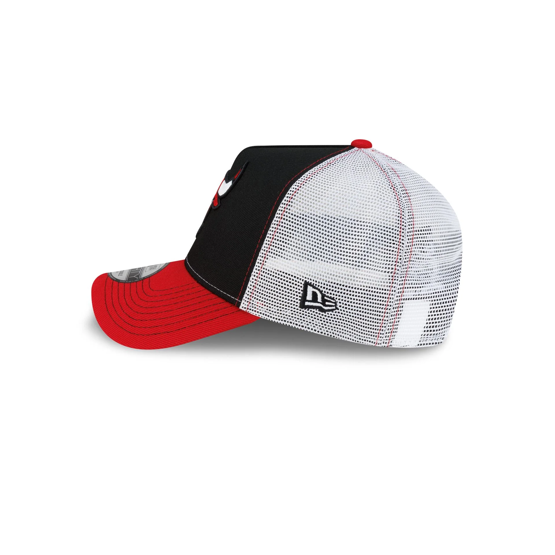 Chicago Bulls Hardwood Classics 2000s Contrast Stitch 9FORTY A-Frame Trucker Hat - Image 4
