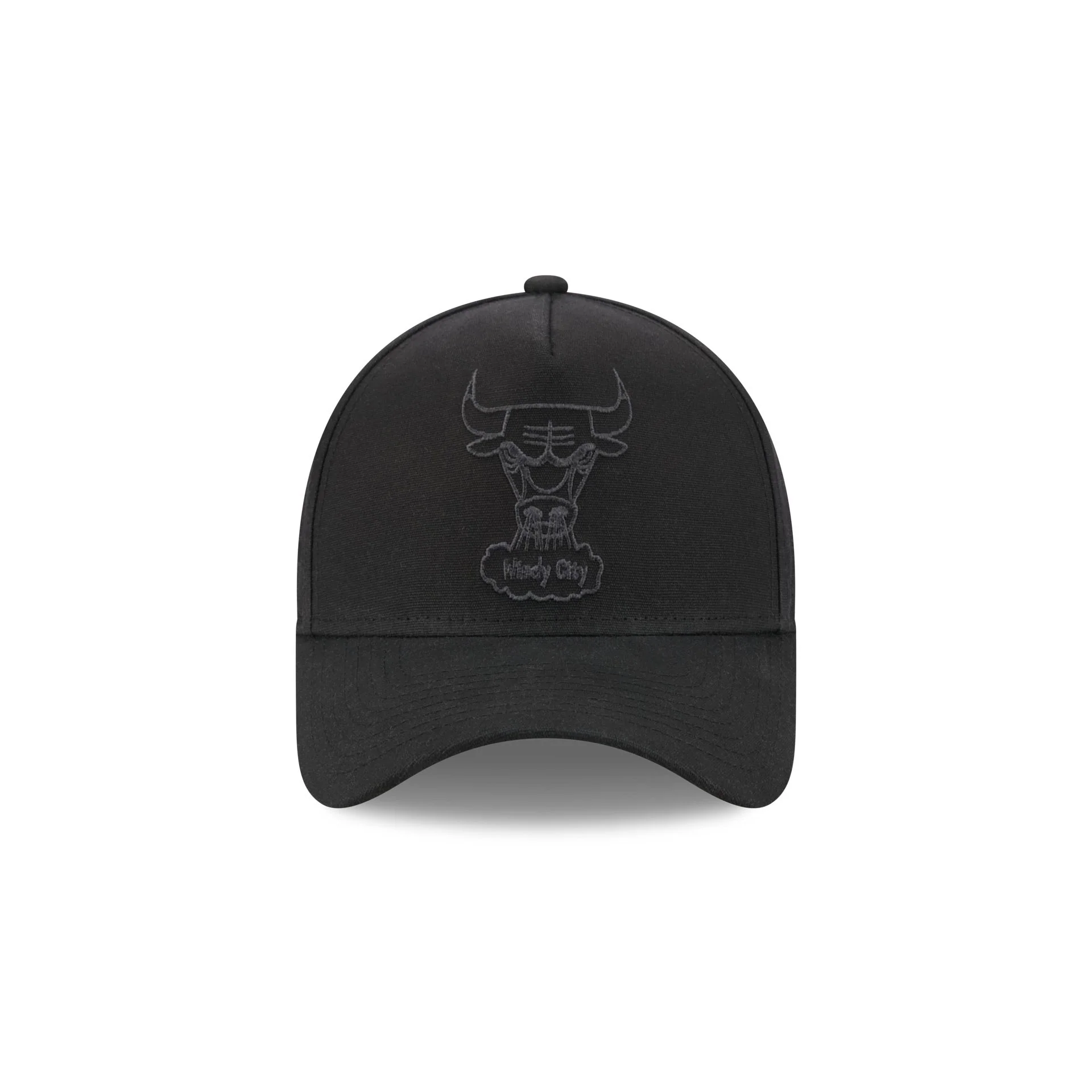 Chicago Bulls Waxed Canvas Black 59FORTY A-Frame Fitted Hat - Image 2