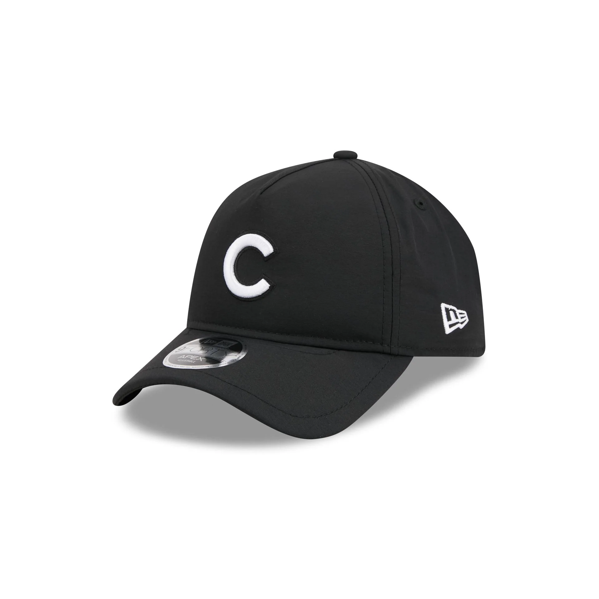 Chicago Cubs Black 9FORTY APEX Snapback Hat