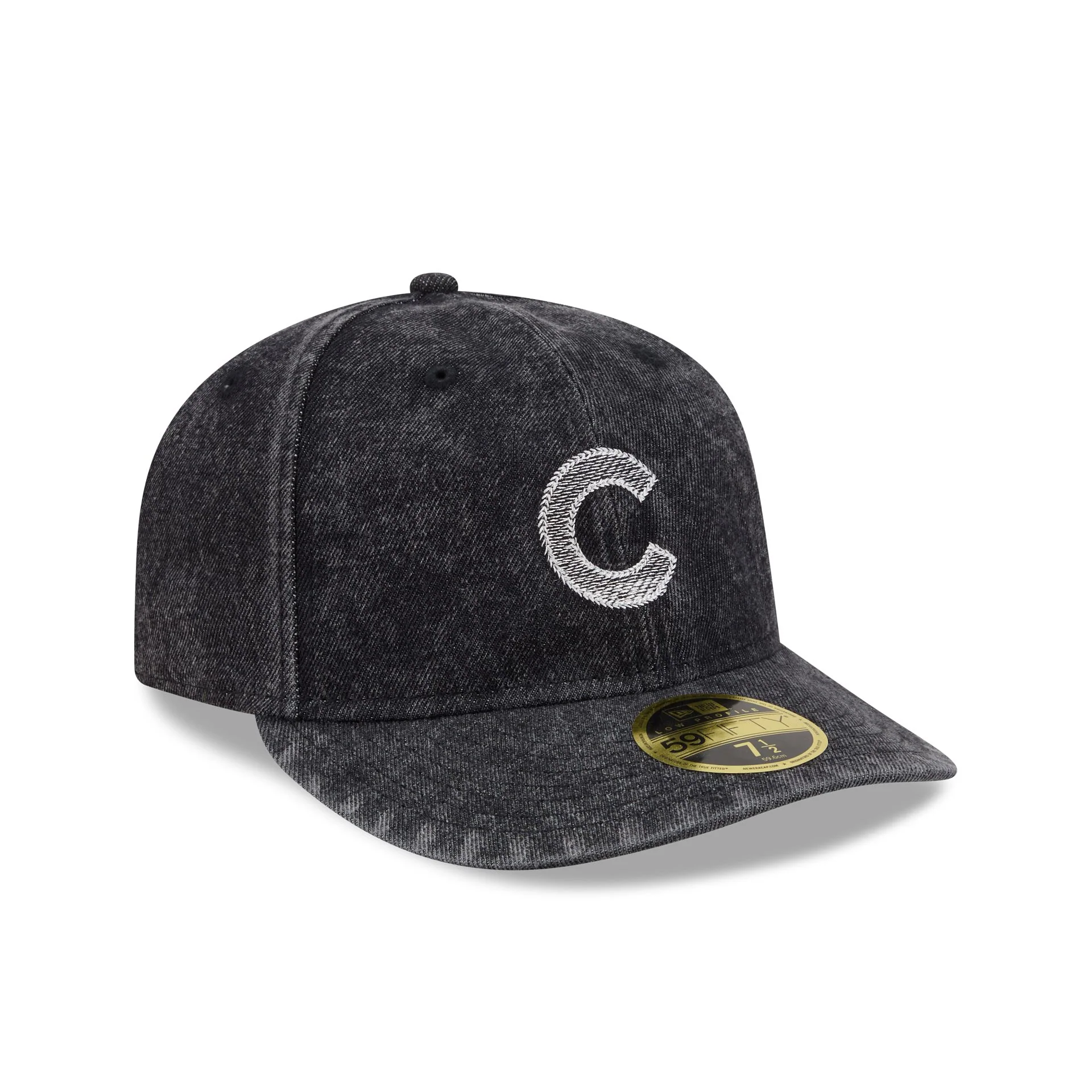 Chicago Cubs Black Denim Low Profile 59FIFTY Fitted Hat - Image 3