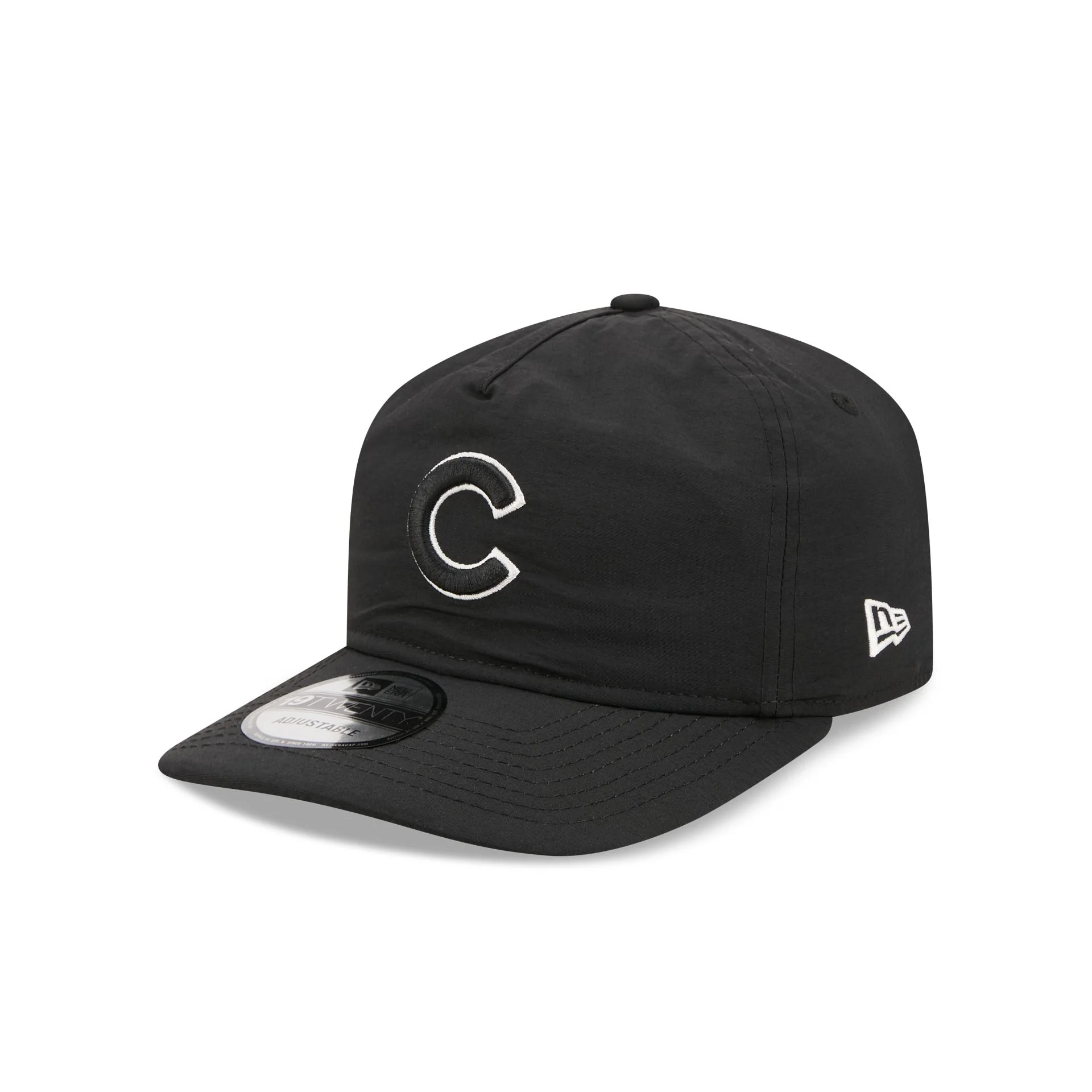 Chicago Cubs Black Nylon 19TWENTY Adjustable Hat