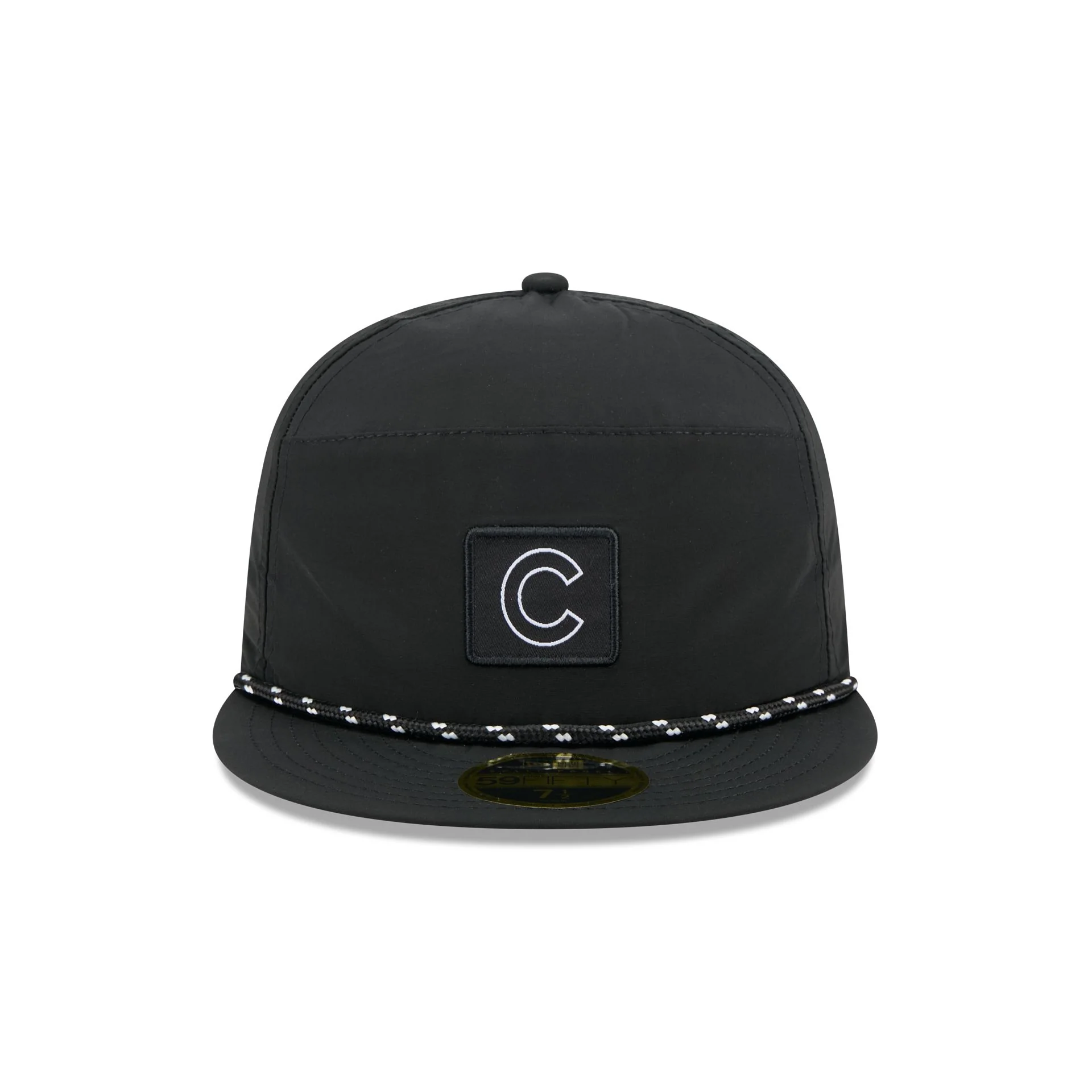 Chicago Cubs Black Poly Rope Split Panel 59FIFTY Fitted Hat - Image 2