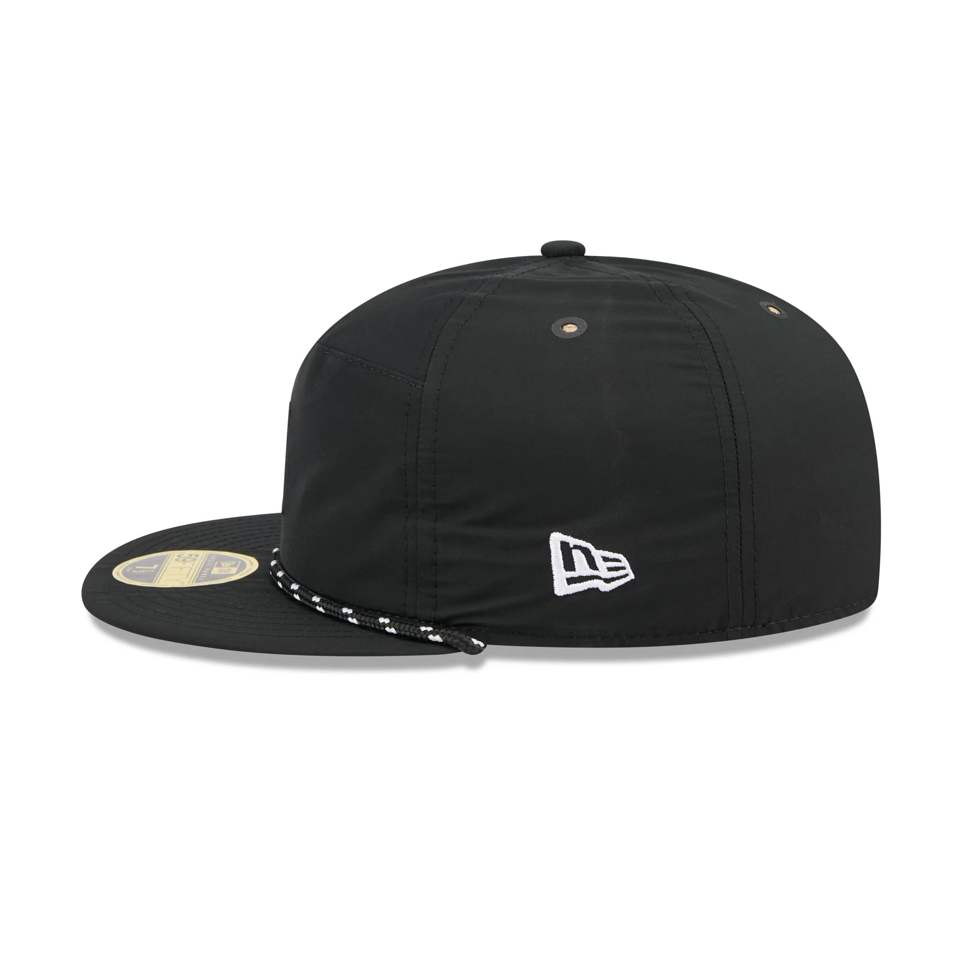 Chicago Cubs Black Poly Rope Split Panel 59FIFTY Fitted Hat - Image 4