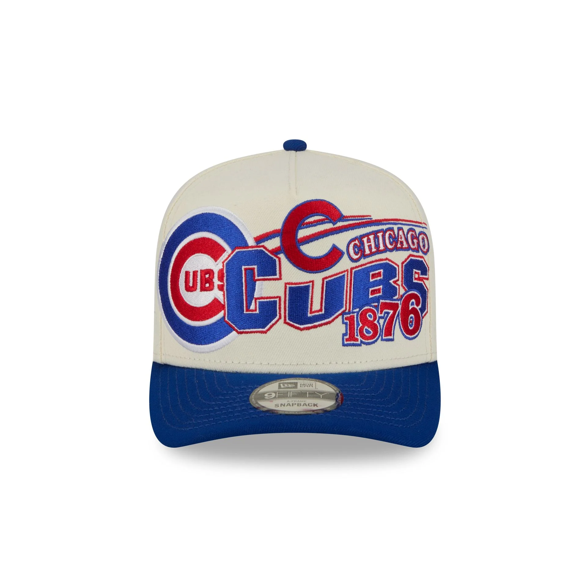 Chicago Cubs Chrome White Classic 9FIFTY A-Frame Snapback Hat - Image 2