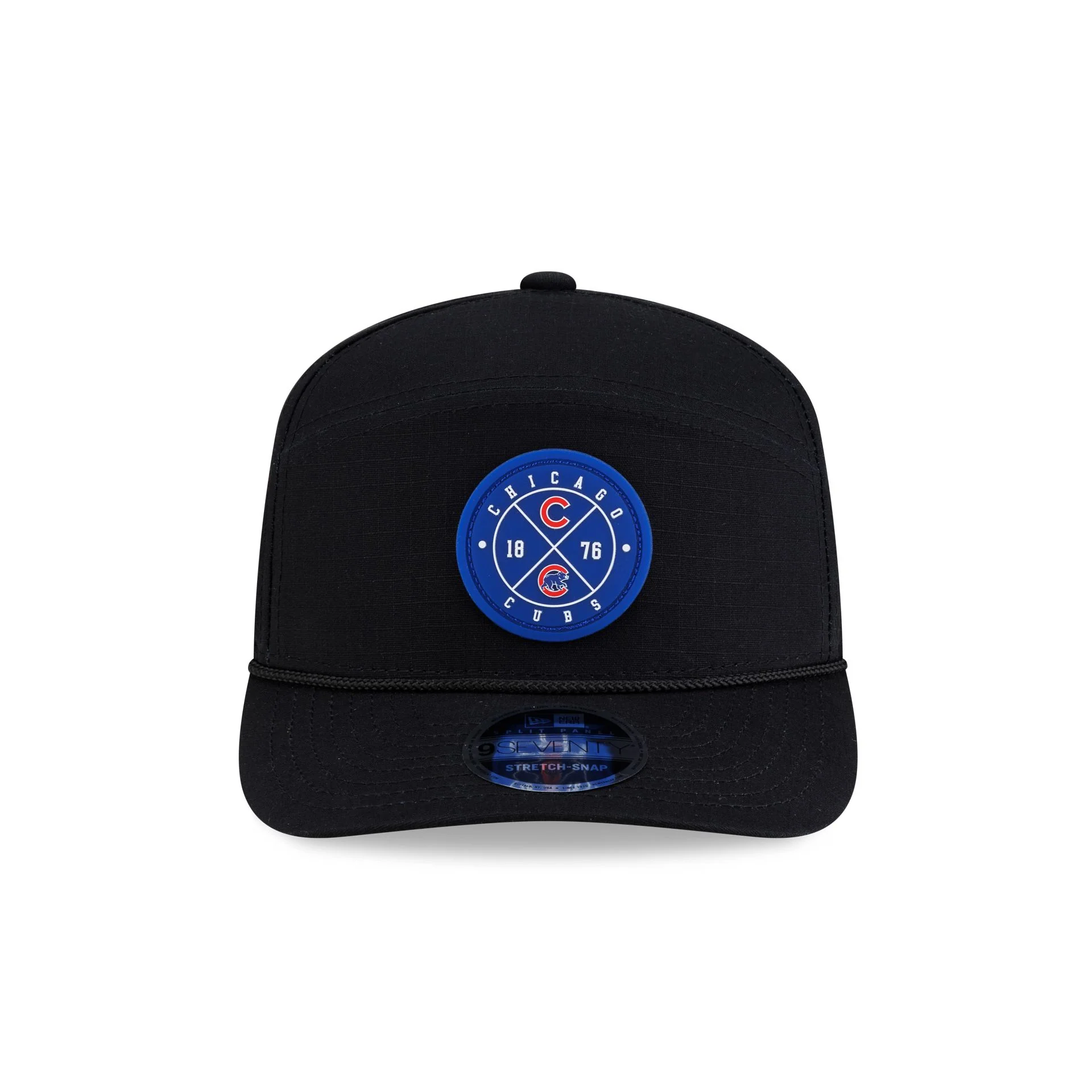 Chicago Cubs Cotton Ripstop Split Panel 9SEVENTY Stretch-Snap Hat - Image 2
