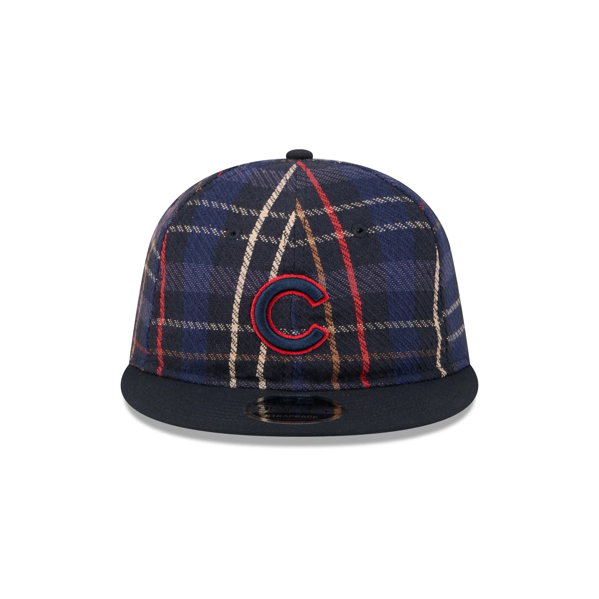 Chicago Cubs Grunge Plaid Retro Crown 9FIFTY Adjustable Hat - Image 2