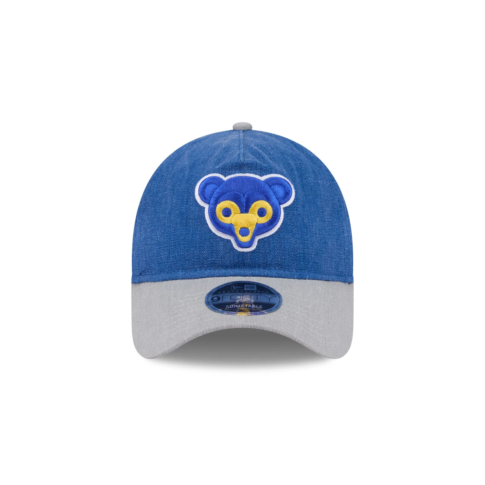 Chicago Cubs Herringbone Team Colors 9FORTY A-Frame Adjustable Hat - Image 2