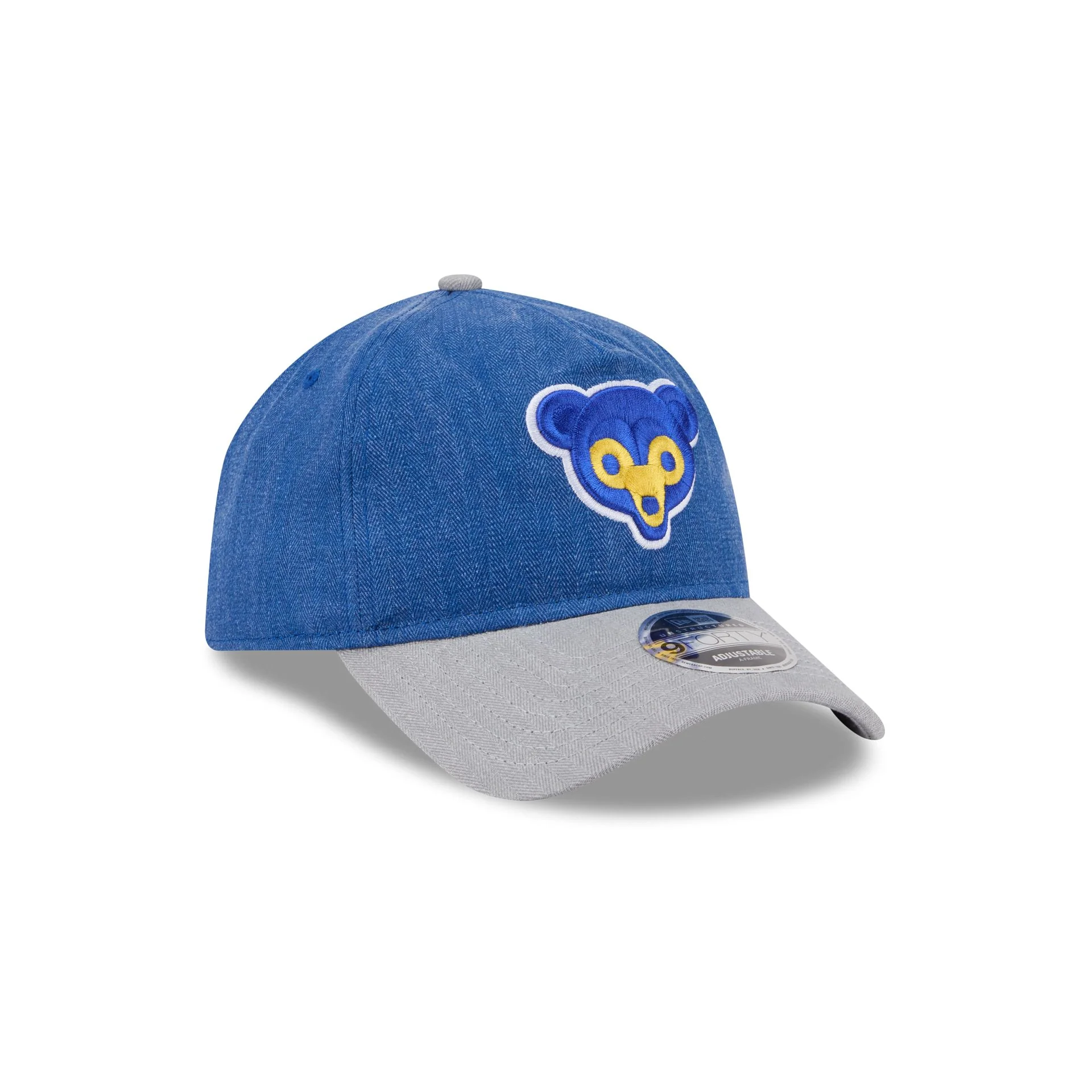 Chicago Cubs Herringbone Team Colors 9FORTY A-Frame Adjustable Hat - Image 3