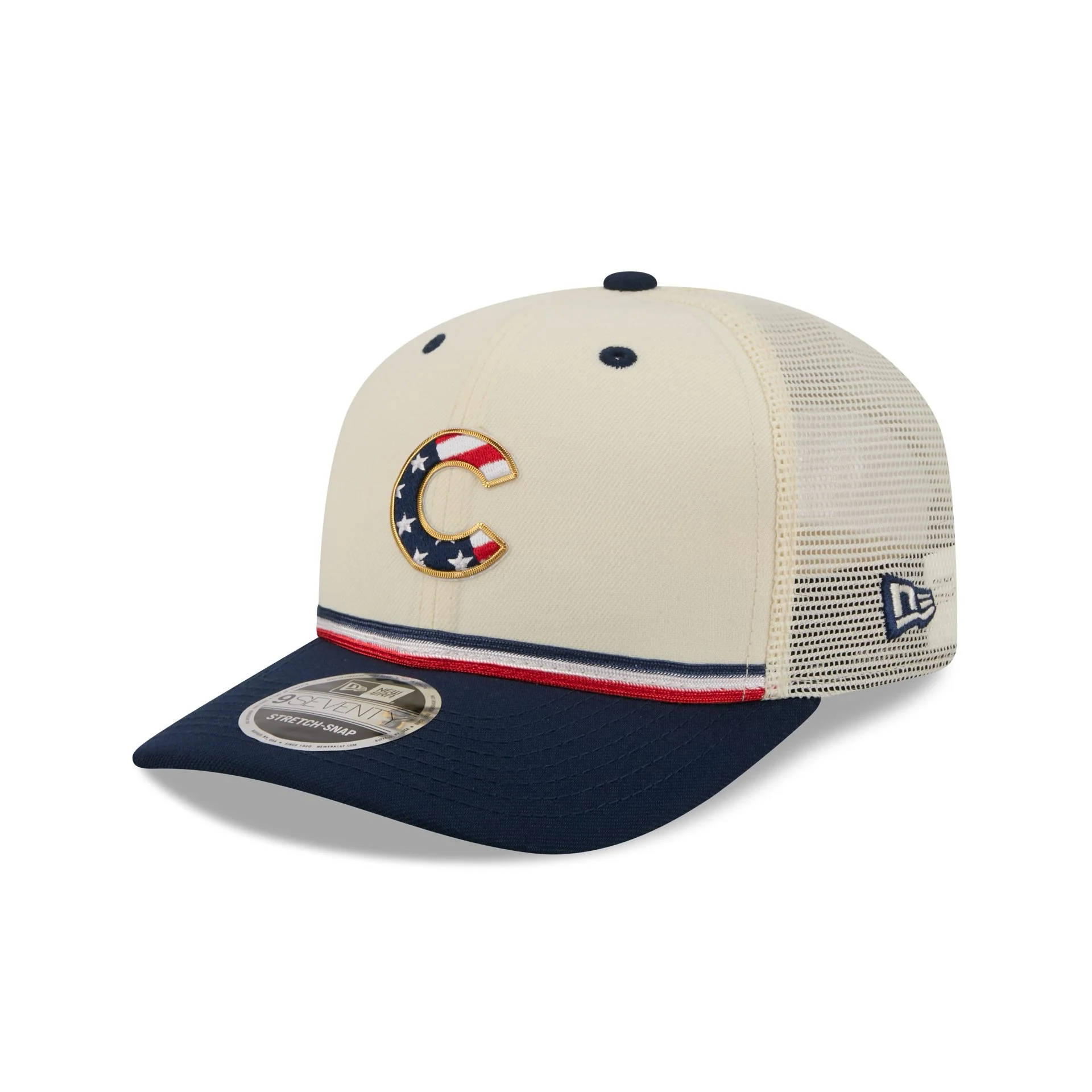 Chicago Cubs Independence Day 2026 9SEVENTY Trucker Hat - Image 3