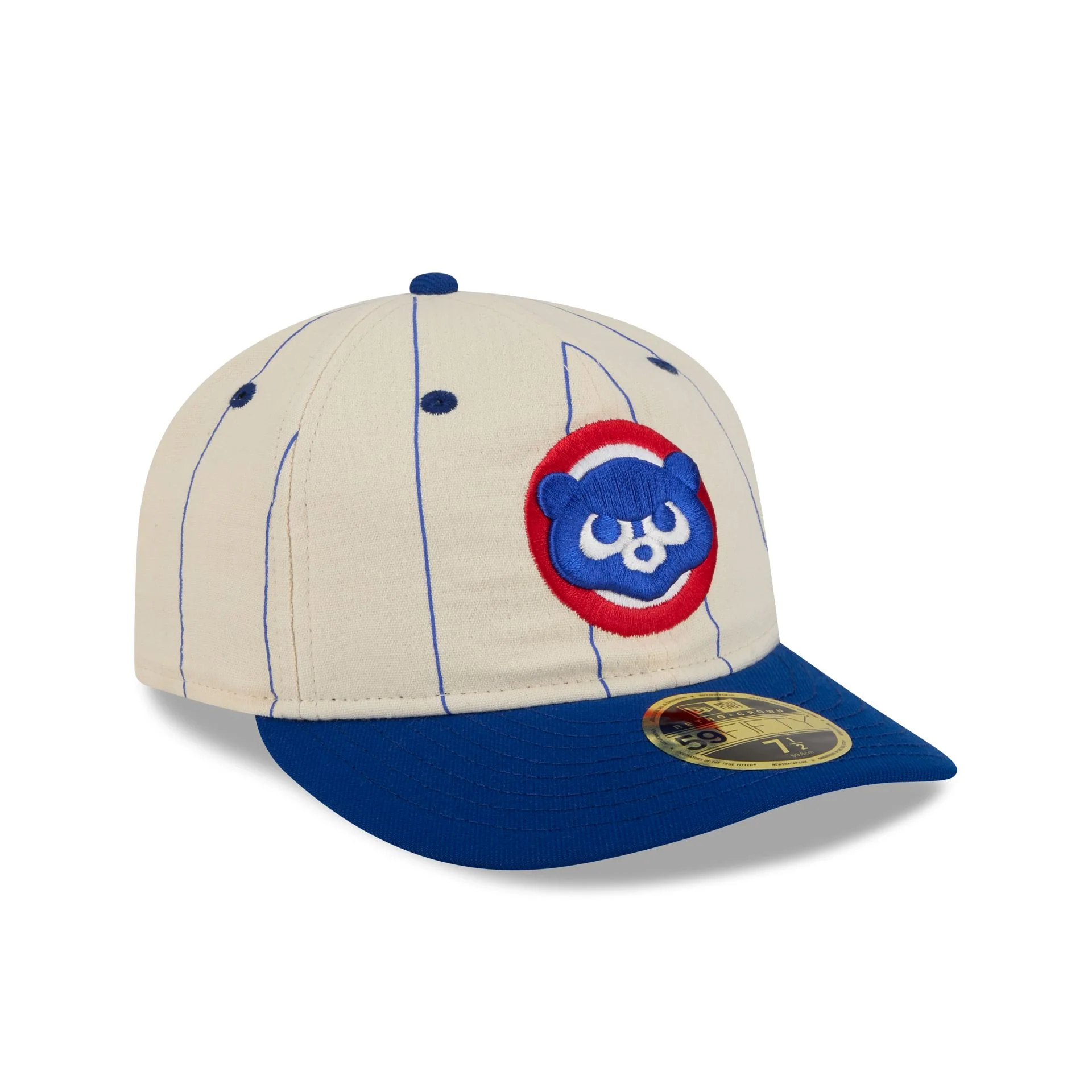 Chicago Cubs Linen Pinstripe Retro Crown 59FIFTY Fitted Hat - Image 3