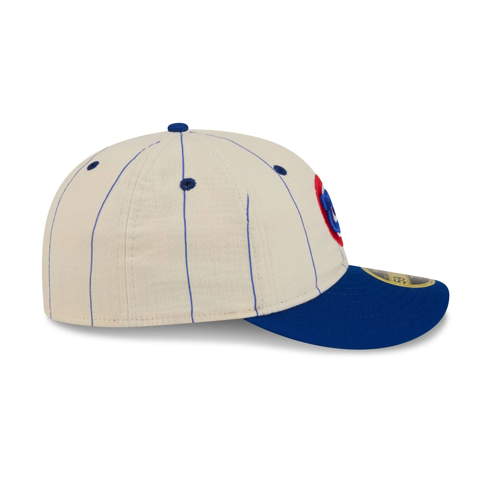 Chicago Cubs Linen Pinstripe Retro Crown 59FIFTY Fitted Hat - Image 5