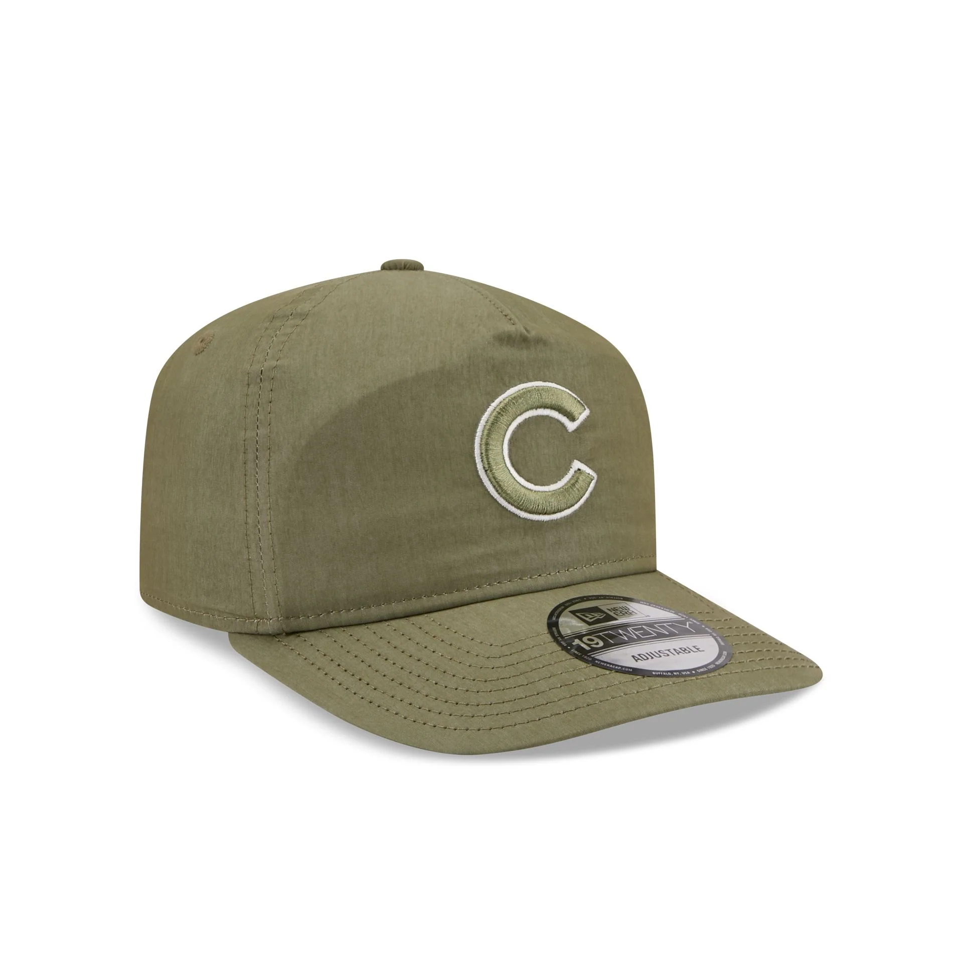Chicago Cubs Olive Green Nylon 19TWENTY Adjustable Hat - Image 3