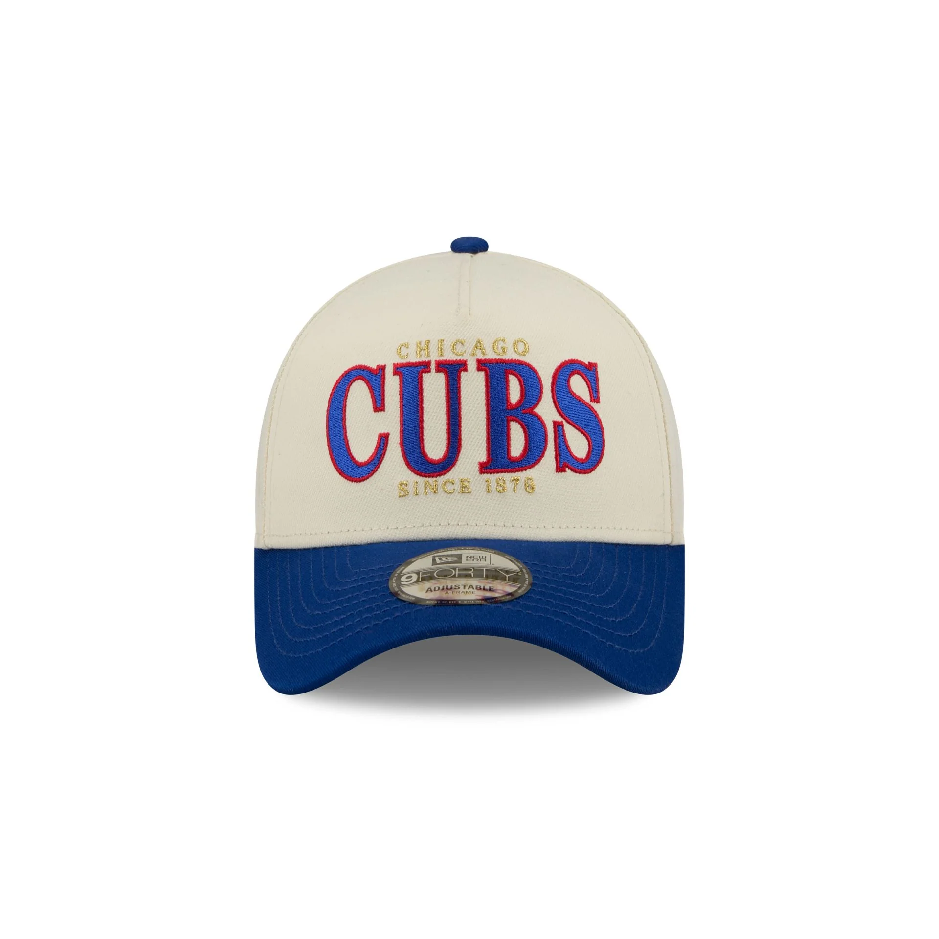 Chicago Cubs Opening Day Chrome White 9FORTY A-Frame Snapback Hat - Image 2