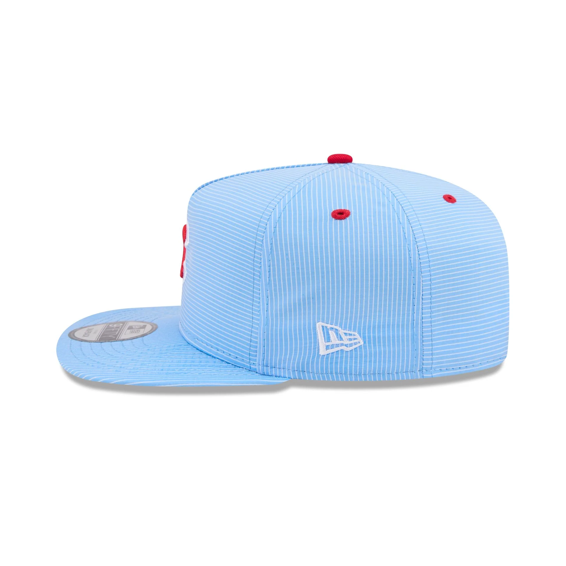 Chicago Cubs Pinstripe Ripstop 9FIFTY A-Frame Snapback Hat - Image 4