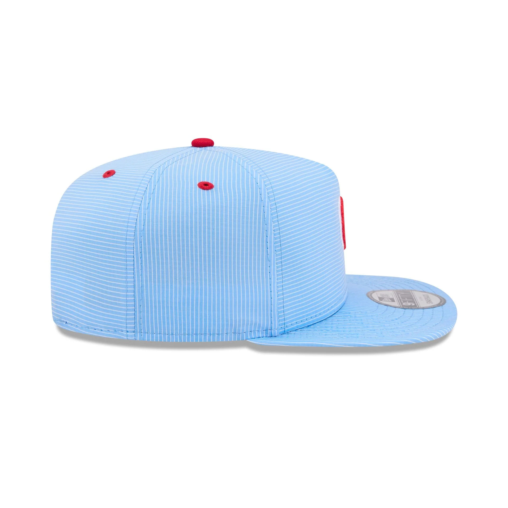 Chicago Cubs Pinstripe Ripstop 9FIFTY A-Frame Snapback Hat - Image 5